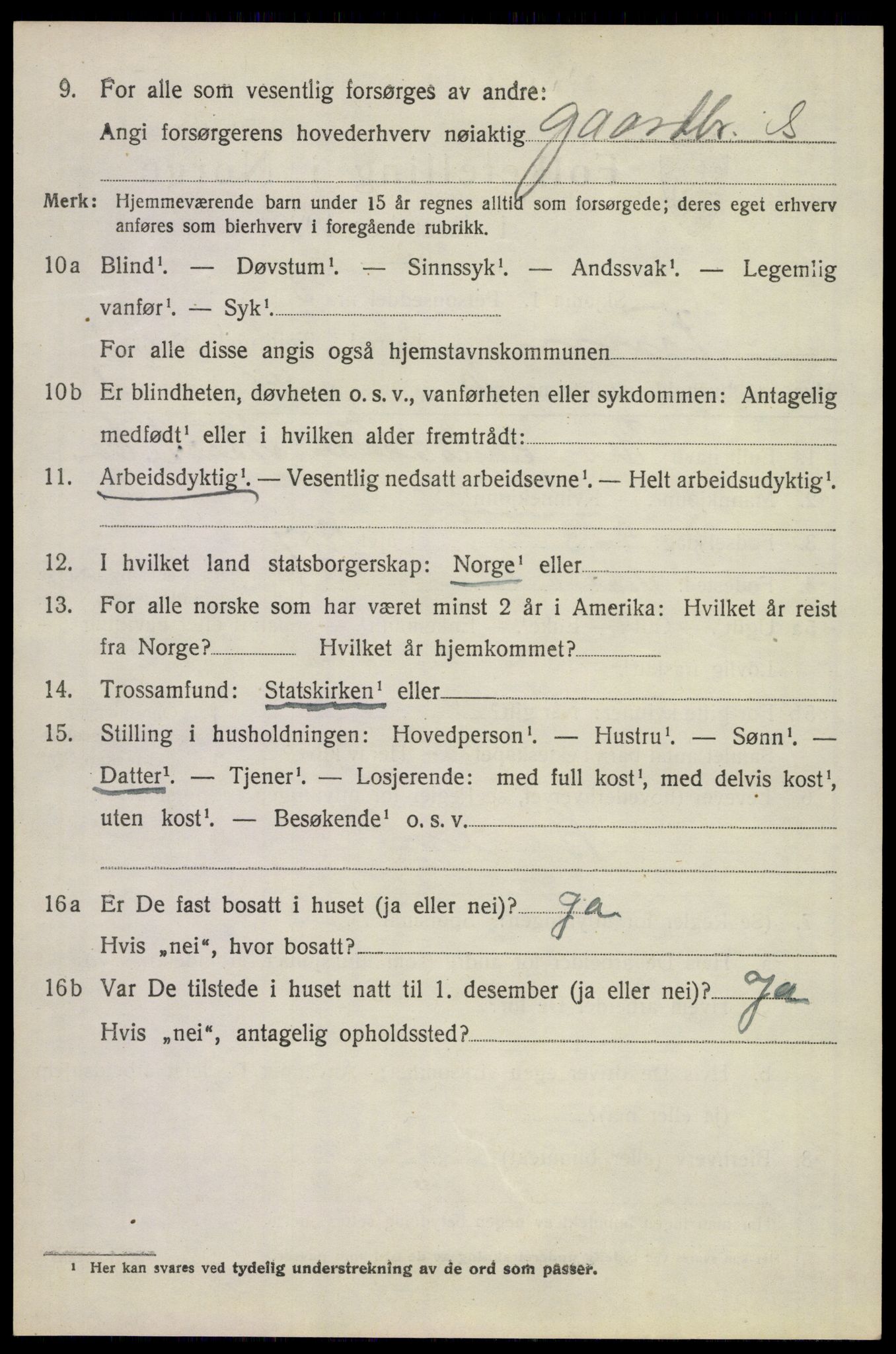 SAKO, 1920 census for Tinn, 1920, p. 2801