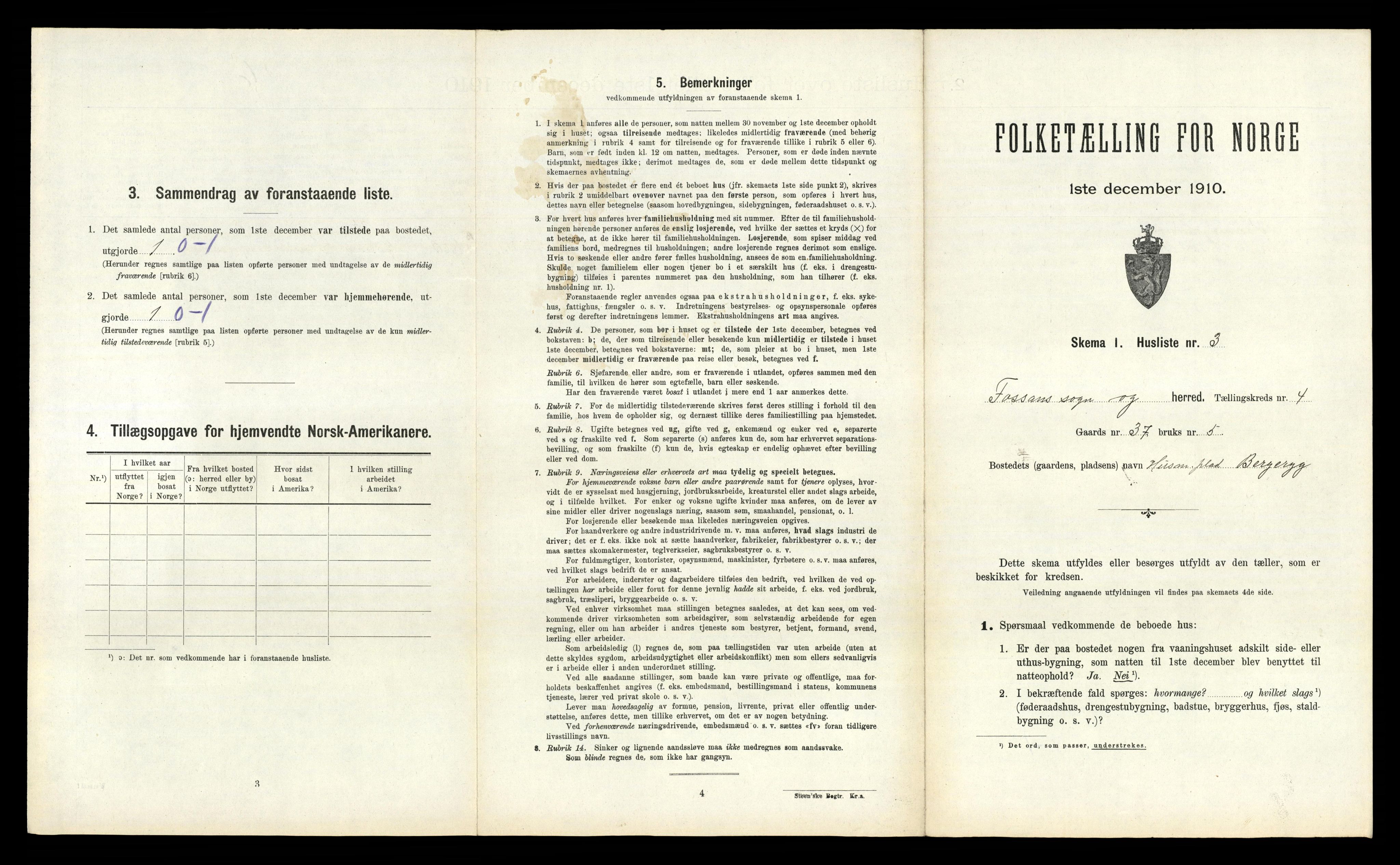 RA, 1910 census for Forsand, 1910, p. 269