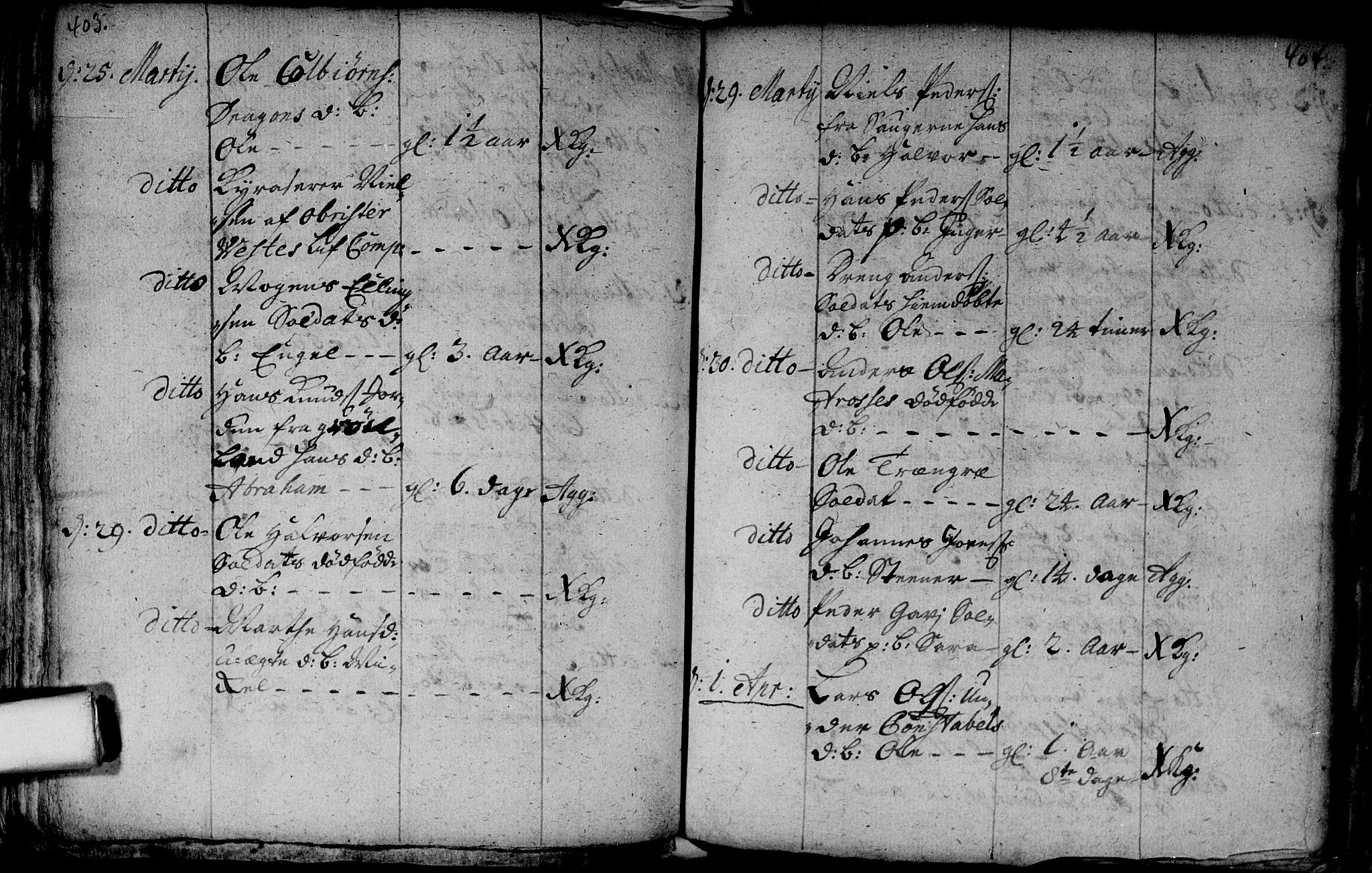 Aker prestekontor kirkebøker, AV/SAO-A-10861/F/L0002: Parish register (official) no. 2, 1714-1720, p. 403-404