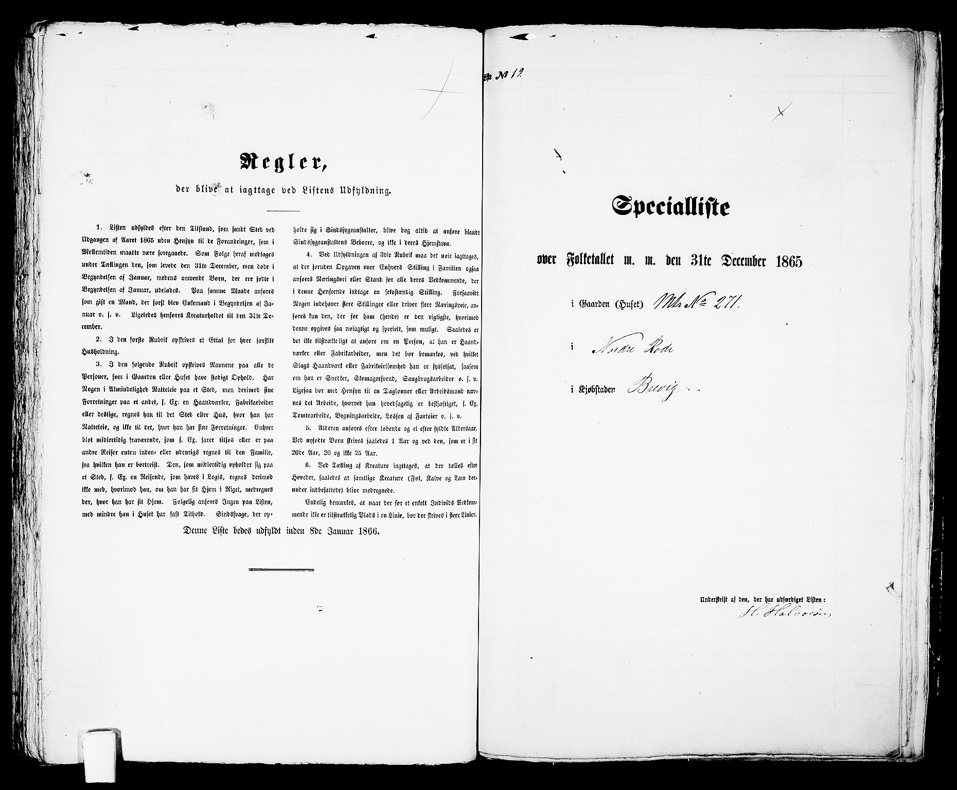 RA, 1865 census for Brevik, 1865, p. 683