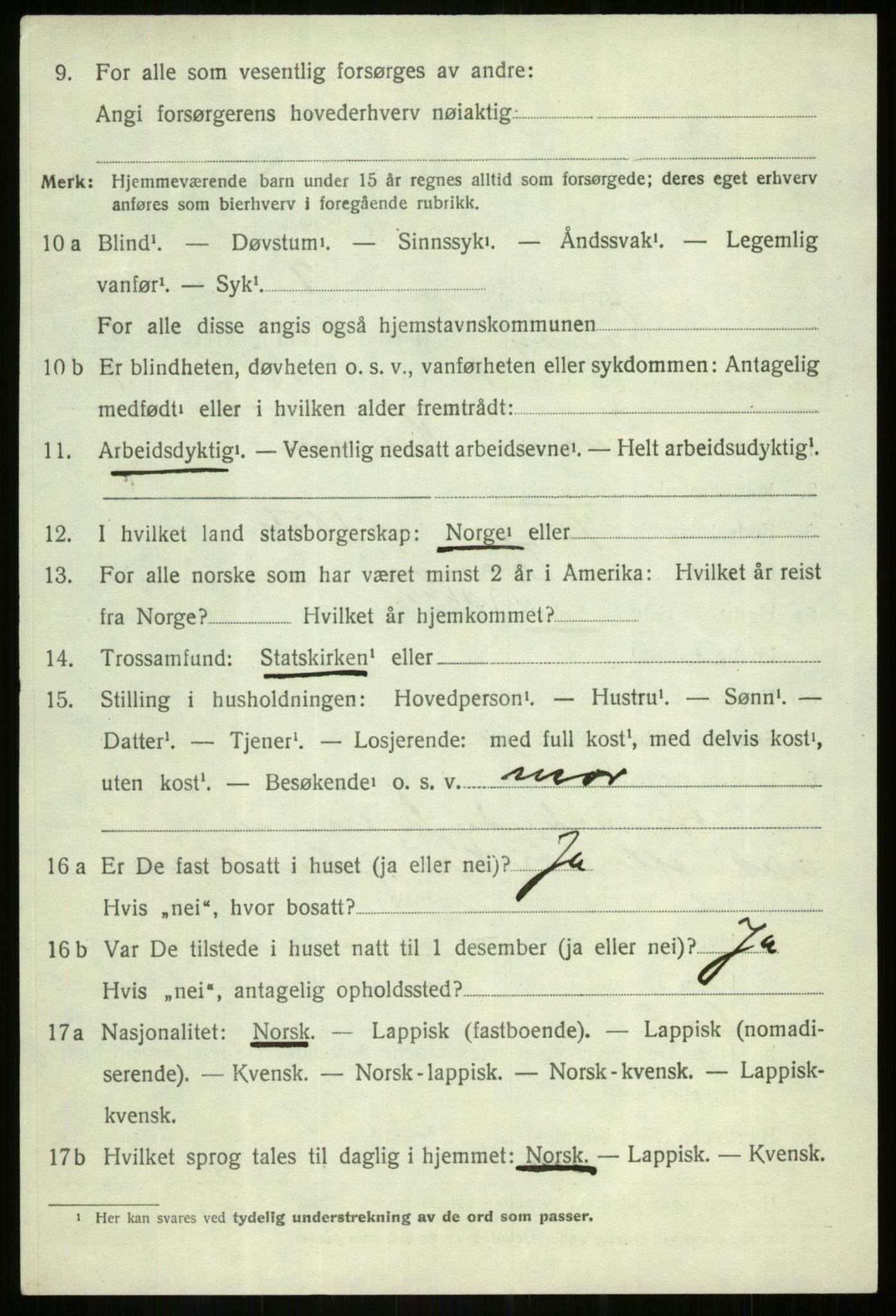 SATØ, 1920 census for Dyrøy, 1920, p. 2700