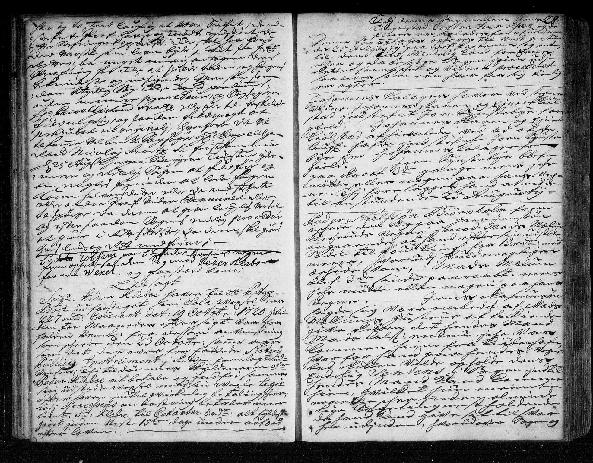 Eiker, Modum og Sigdal sorenskriveri, AV/SAKO-A-123/F/Fa/Faa/L0063: Tingbok, 1721-1722, p. 28