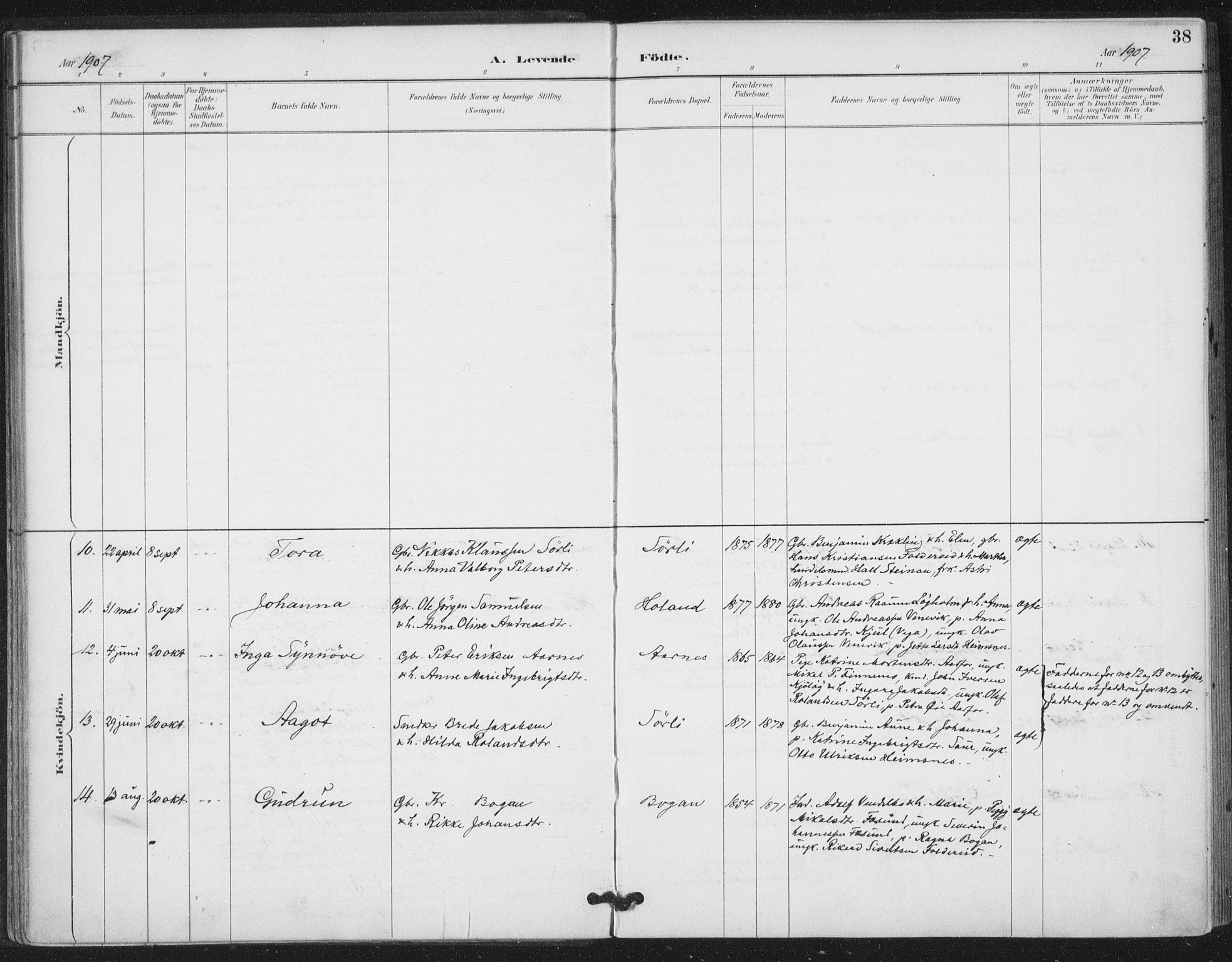 Ministerialprotokoller, klokkerbøker og fødselsregistre - Nord-Trøndelag, SAT/A-1458/783/L0660: Parish register (official) no. 783A02, 1886-1918, p. 38