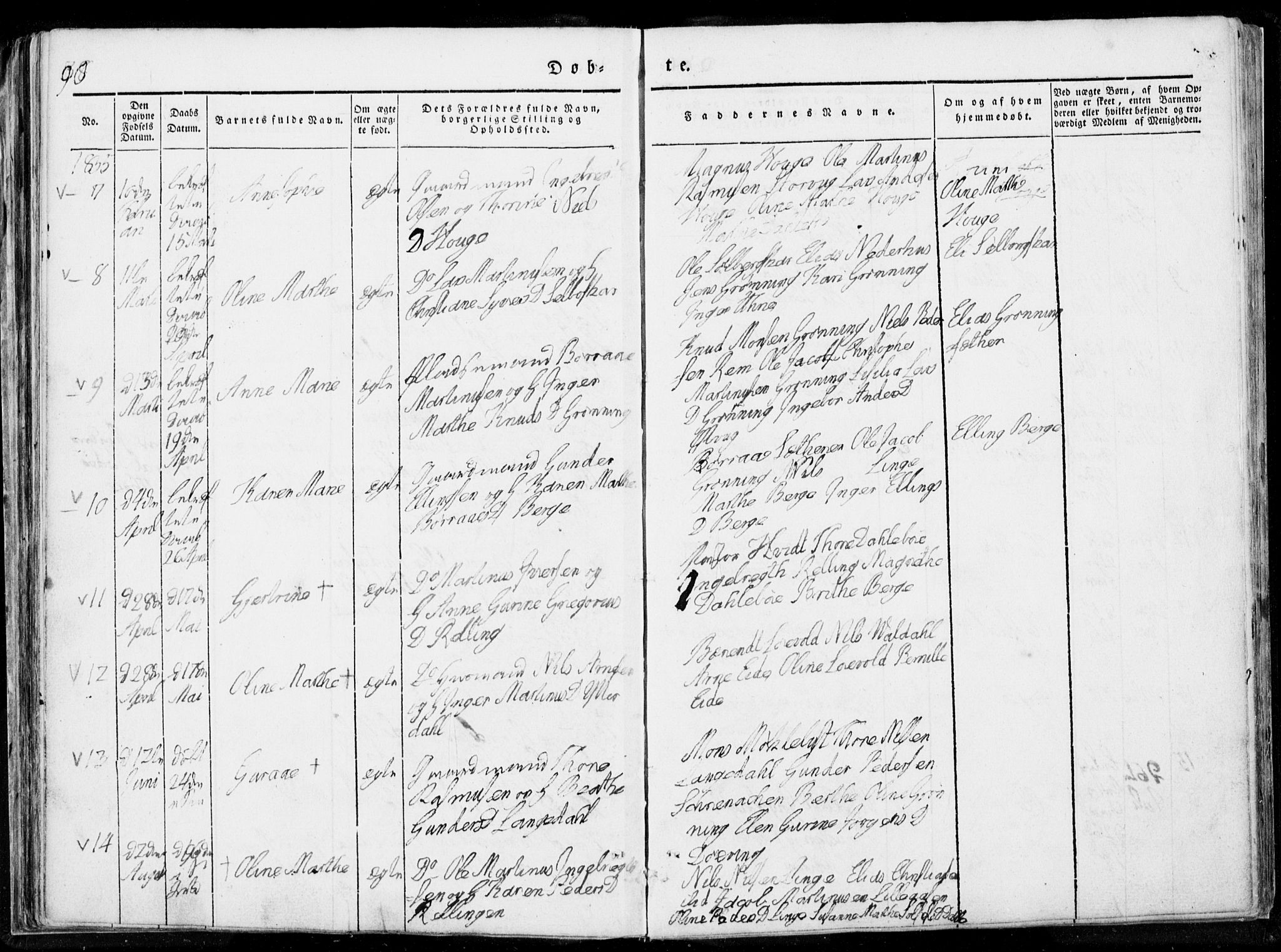 Ministerialprotokoller, klokkerbøker og fødselsregistre - Møre og Romsdal, AV/SAT-A-1454/519/L0247: Parish register (official) no. 519A06, 1827-1846, p. 90