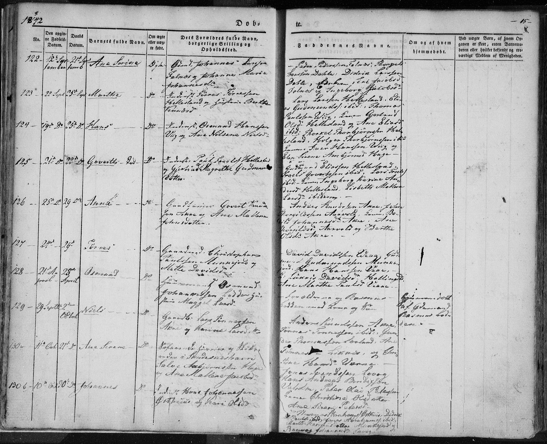 Skudenes sokneprestkontor, AV/SAST-A -101849/H/Ha/Haa/L0002: Parish register (official) no. A 2.1, 1841-1846, p. 15