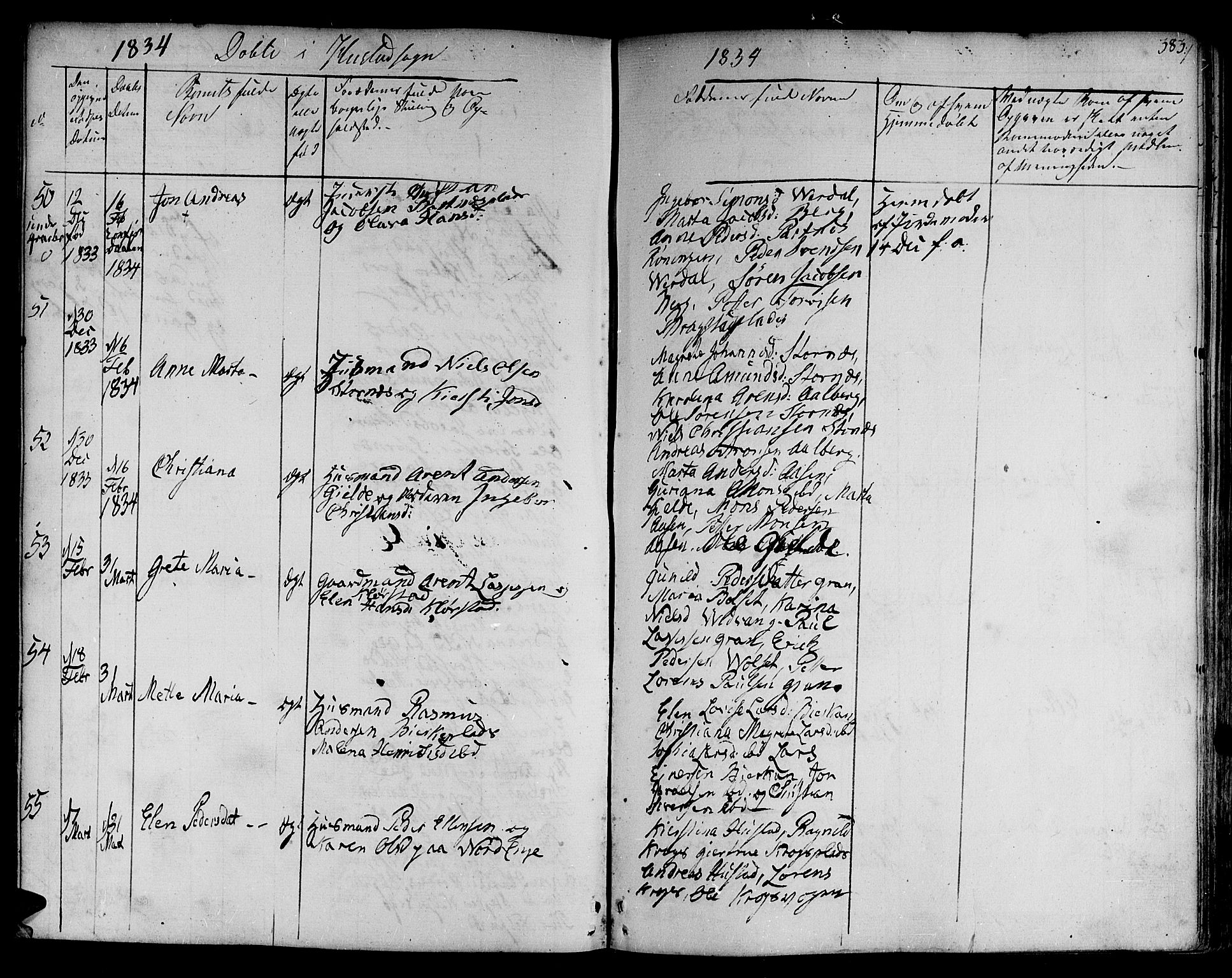 Ministerialprotokoller, klokkerbøker og fødselsregistre - Nord-Trøndelag, SAT/A-1458/730/L0277: Parish register (official) no. 730A06 /3, 1830-1839, p. 383