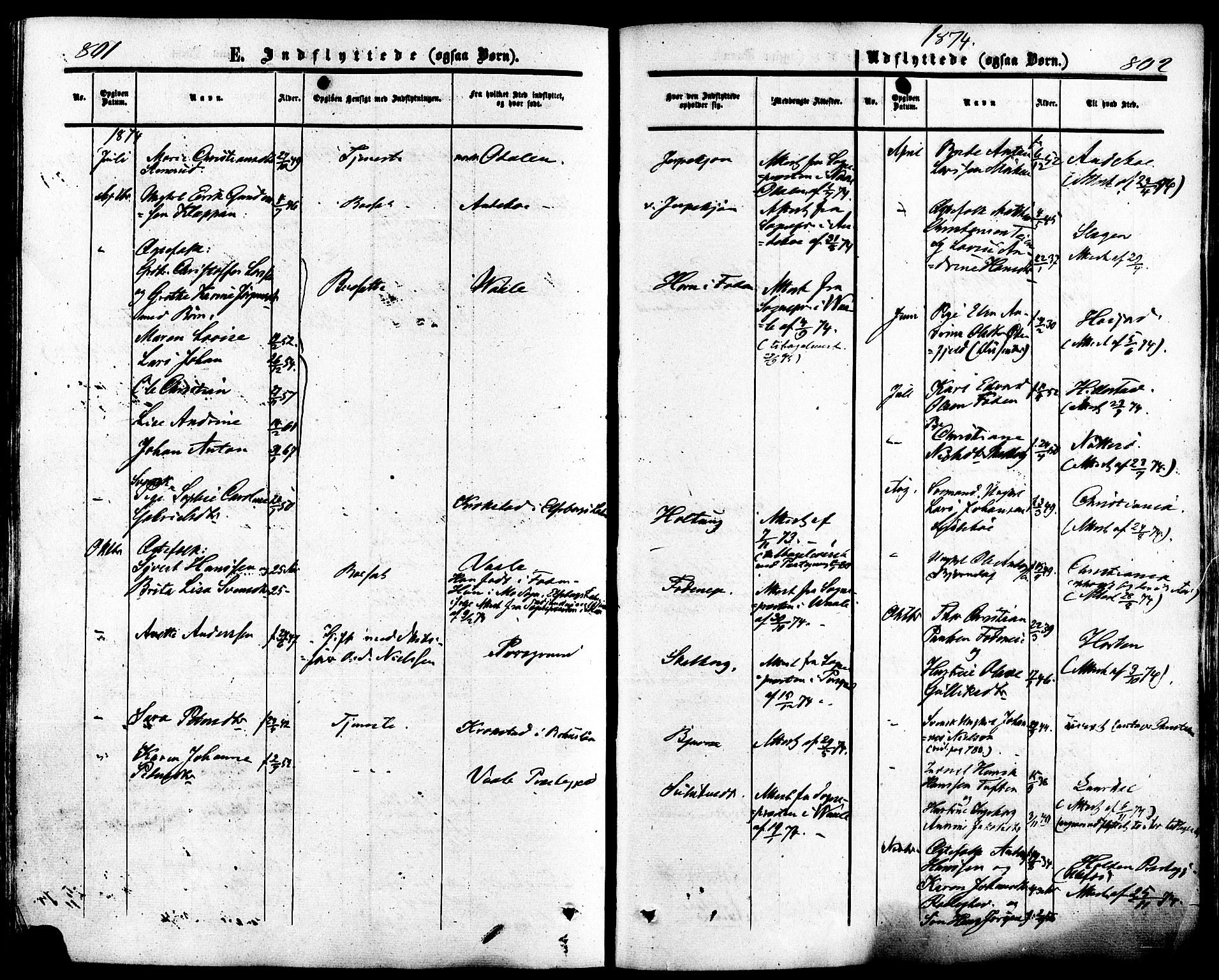 Ramnes kirkebøker, SAKO/A-314/F/Fa/L0006: Parish register (official) no. I 6, 1862-1877, p. 801-802