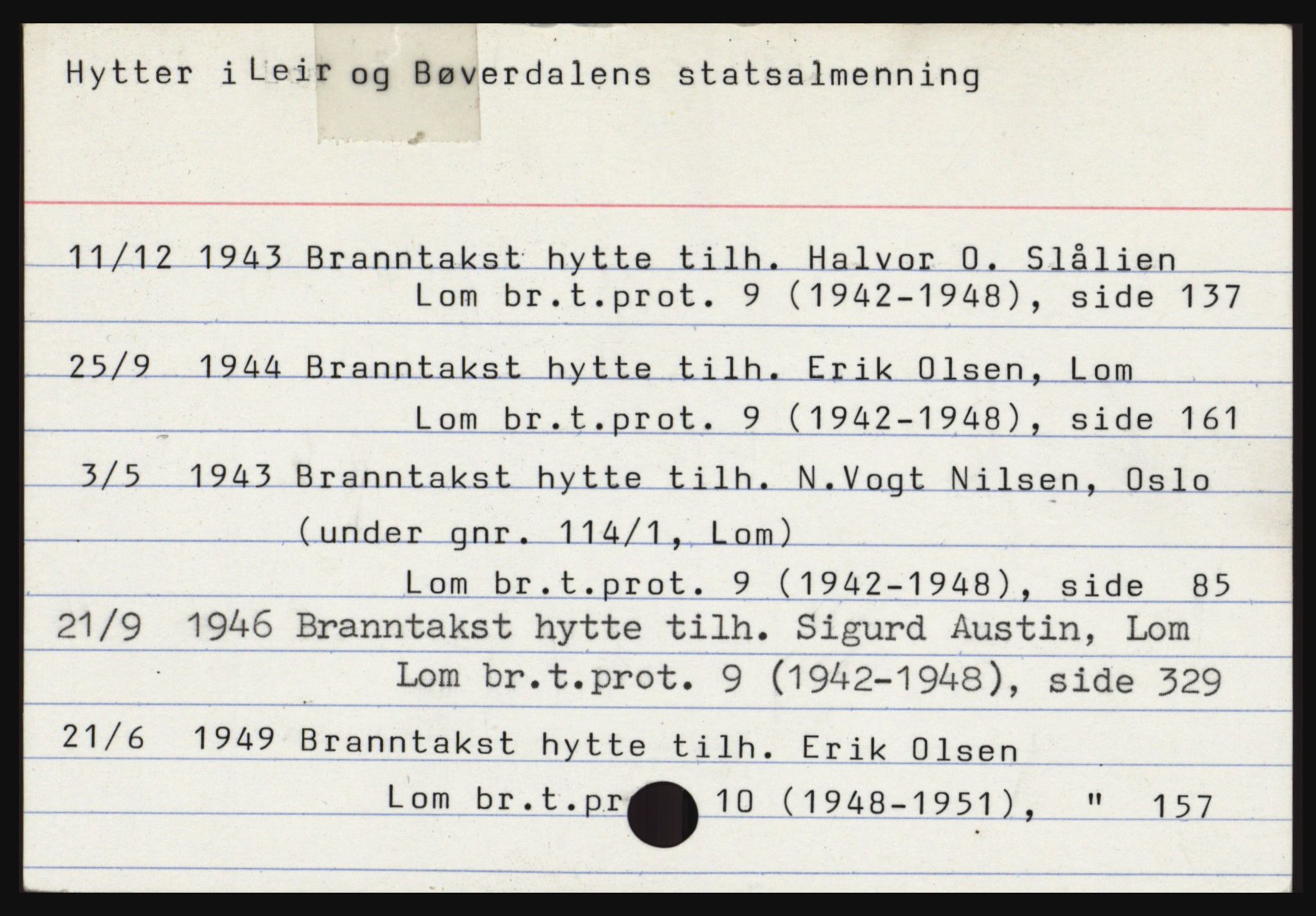 Norges Brannkasse, Lom, SAH/NBRANL-032, p. 3