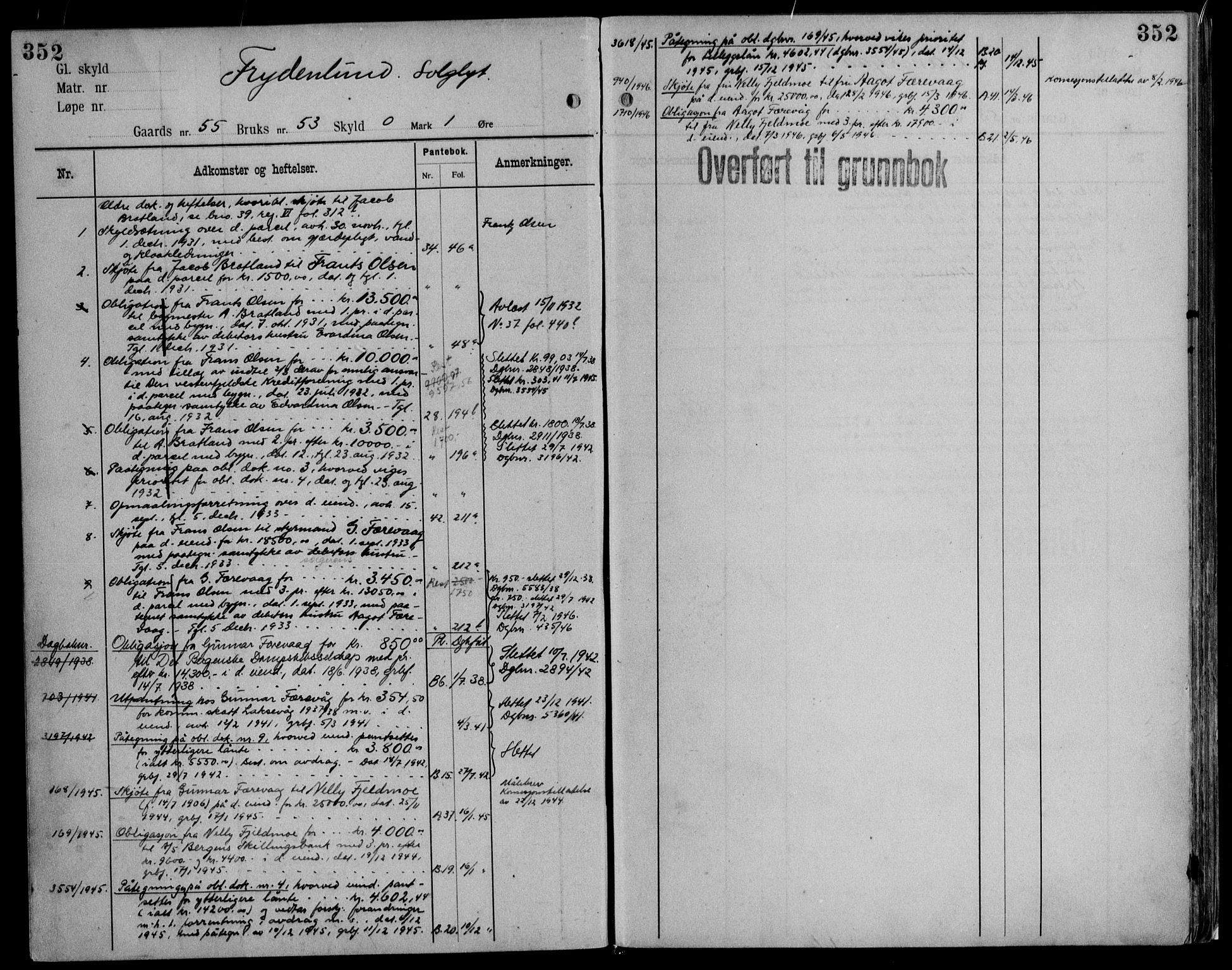 Midhordland sorenskriveri, AV/SAB-A-3001/1/G/Ga/Gab/L0116: Mortgage register no. II.A.b.116, p. 352