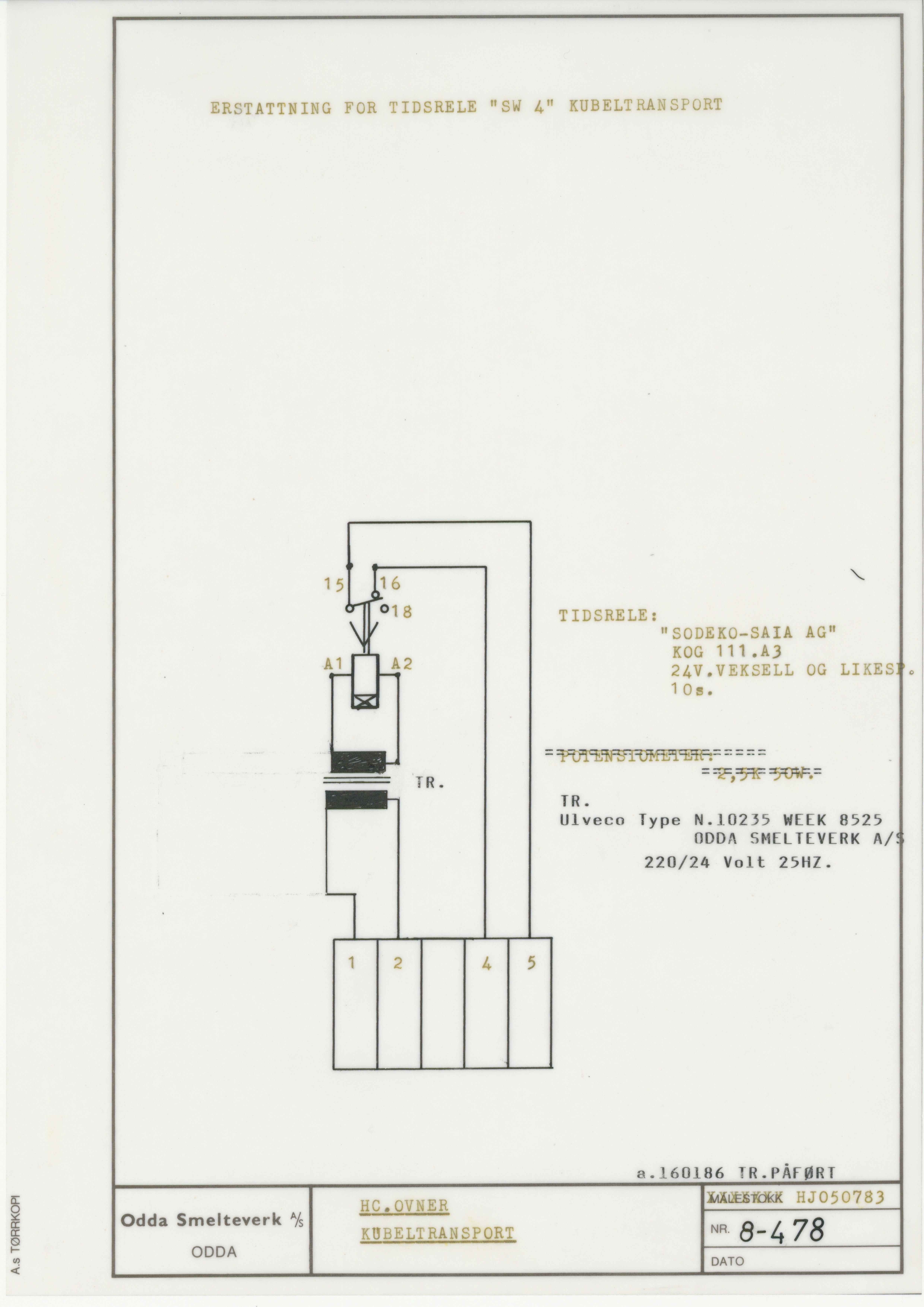 Odda smelteverk AS, KRAM/A-0157.1/T/Td/L0008: Gruppe 8. Kalkovner, 1939-1999, p. 705