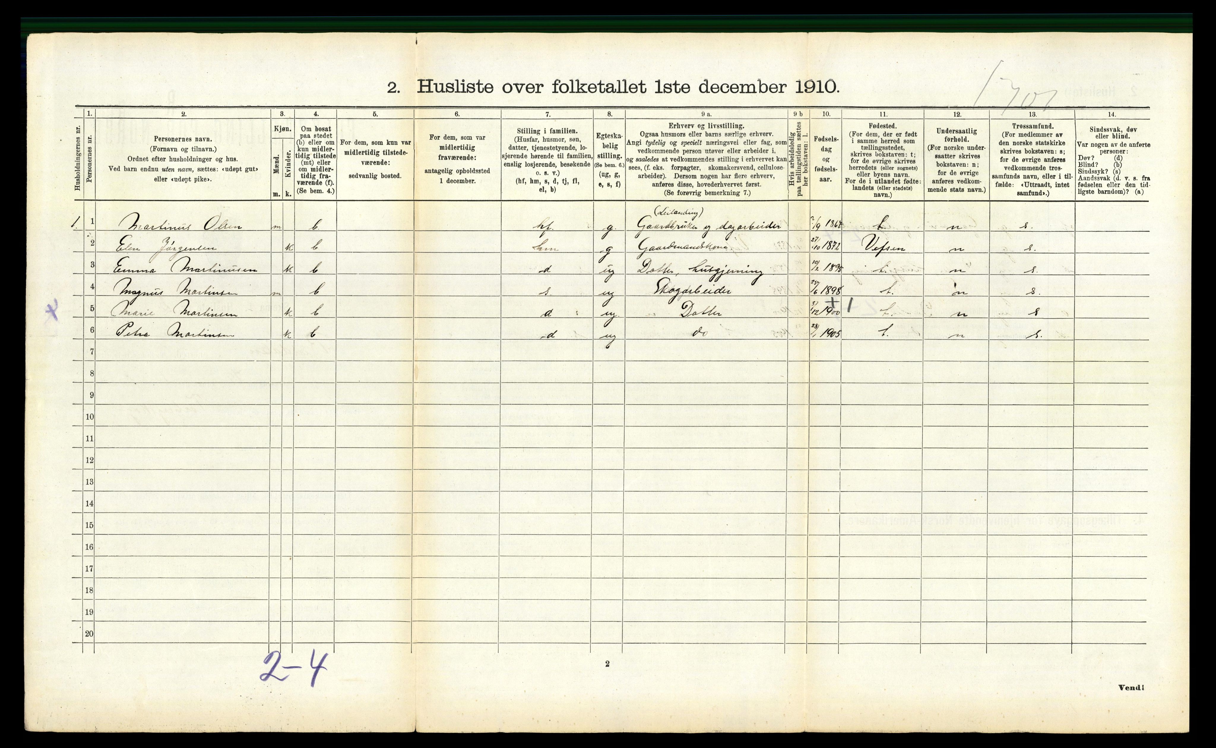 RA, 1910 census for Bindal, 1910, p. 553