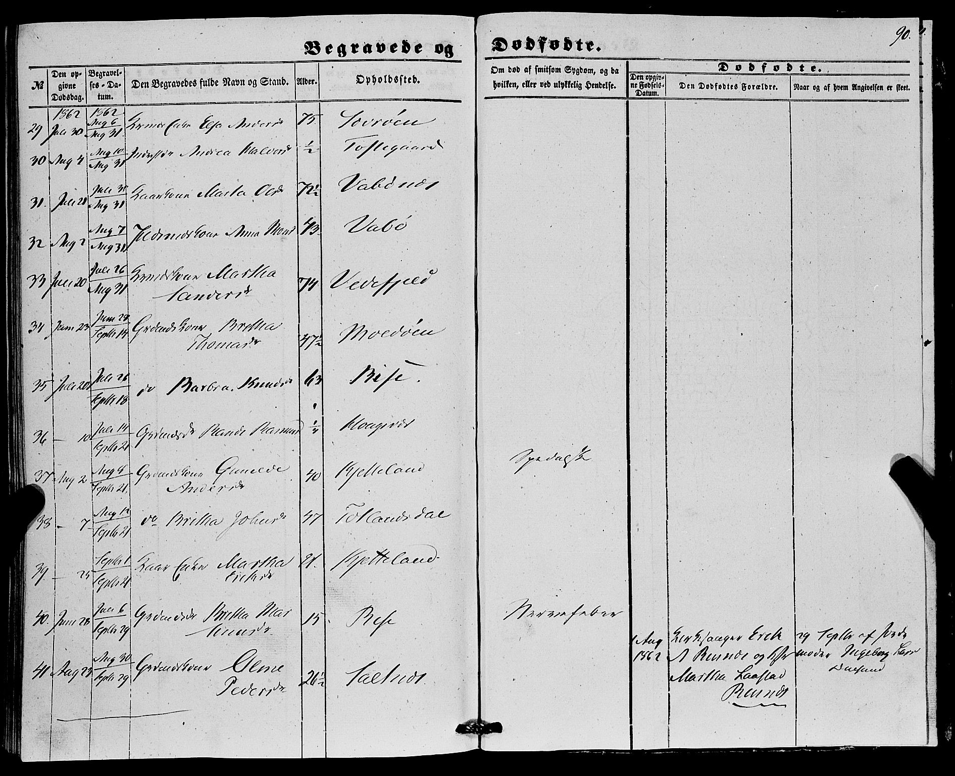 Lindås Sokneprestembete, AV/SAB-A-76701/H/Haa/Haaa/L0015: Parish register (official) no. A 15, 1848-1862, p. 90