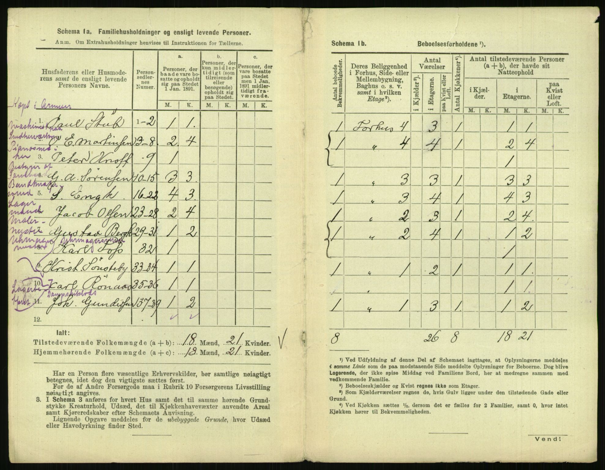 RA, 1891 census for 0301 Kristiania, 1891, p. 128015