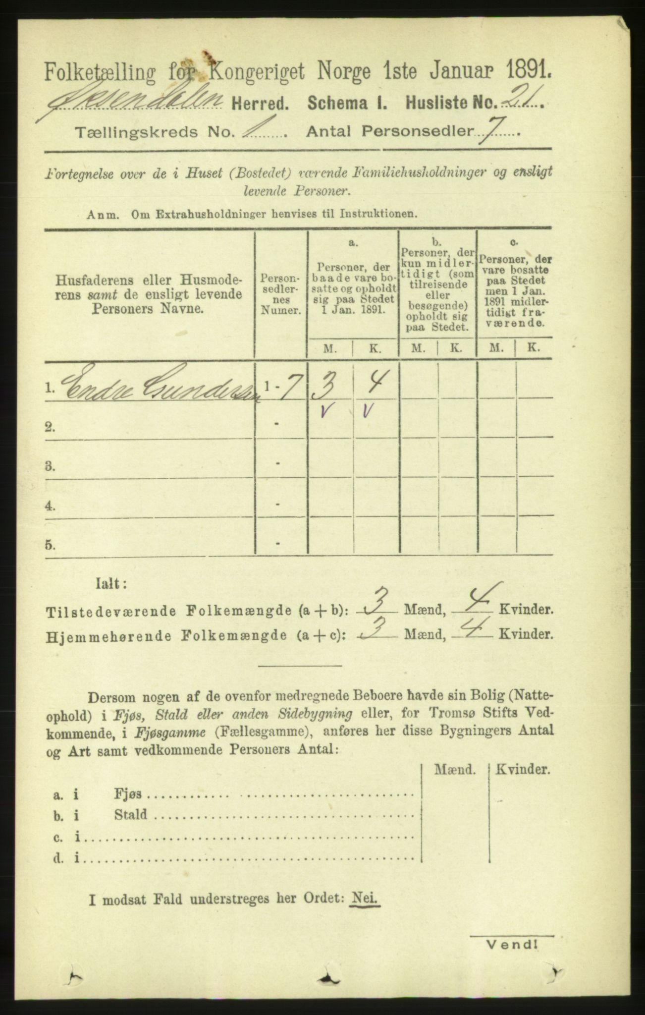 RA, 1891 census for 1561 Øksendal, 1891, p. 38