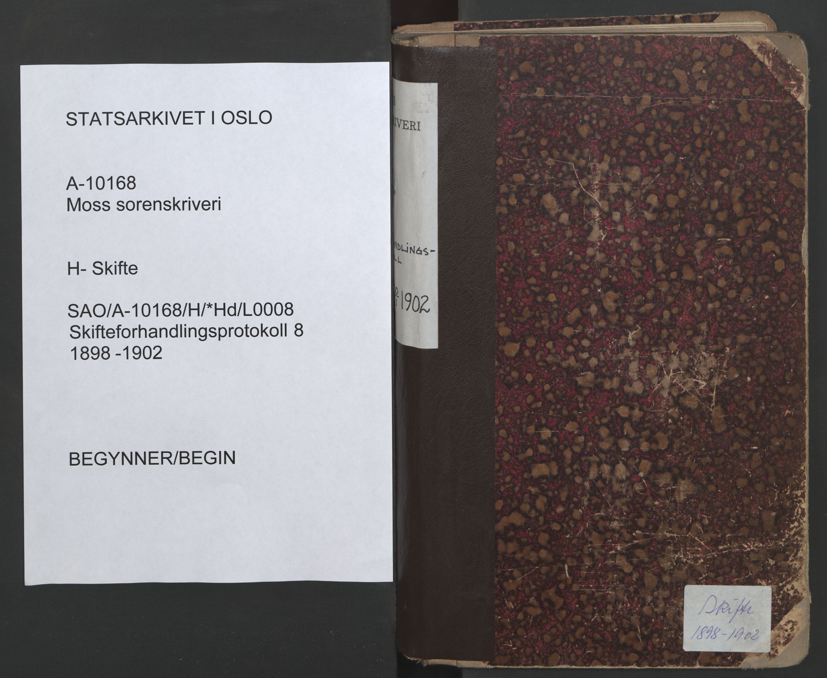 Moss sorenskriveri, SAO/A-10168, 1898-1902