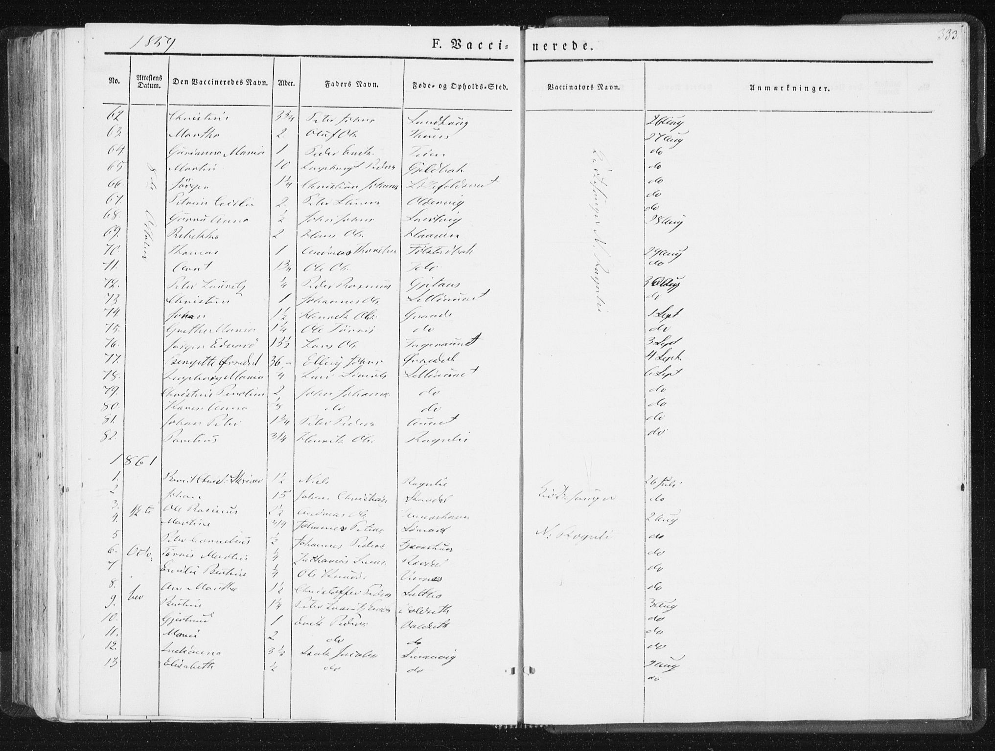 Ministerialprotokoller, klokkerbøker og fødselsregistre - Nord-Trøndelag, SAT/A-1458/744/L0418: Parish register (official) no. 744A02, 1843-1866, p. 333