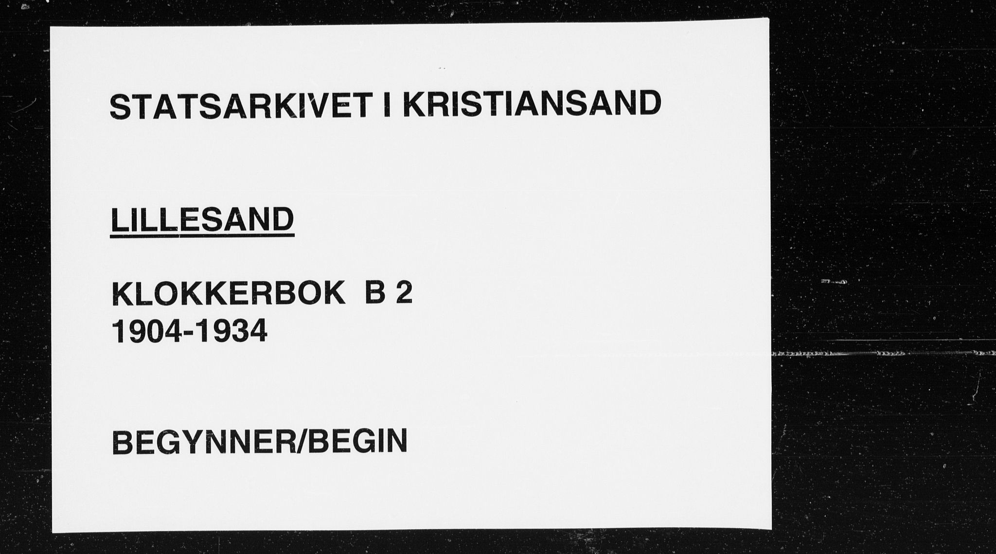 Vestre Moland sokneprestkontor, AV/SAK-1111-0046/F/Fb/Fba/L0002: Parish register (copy) no. B 2, 1904-1934