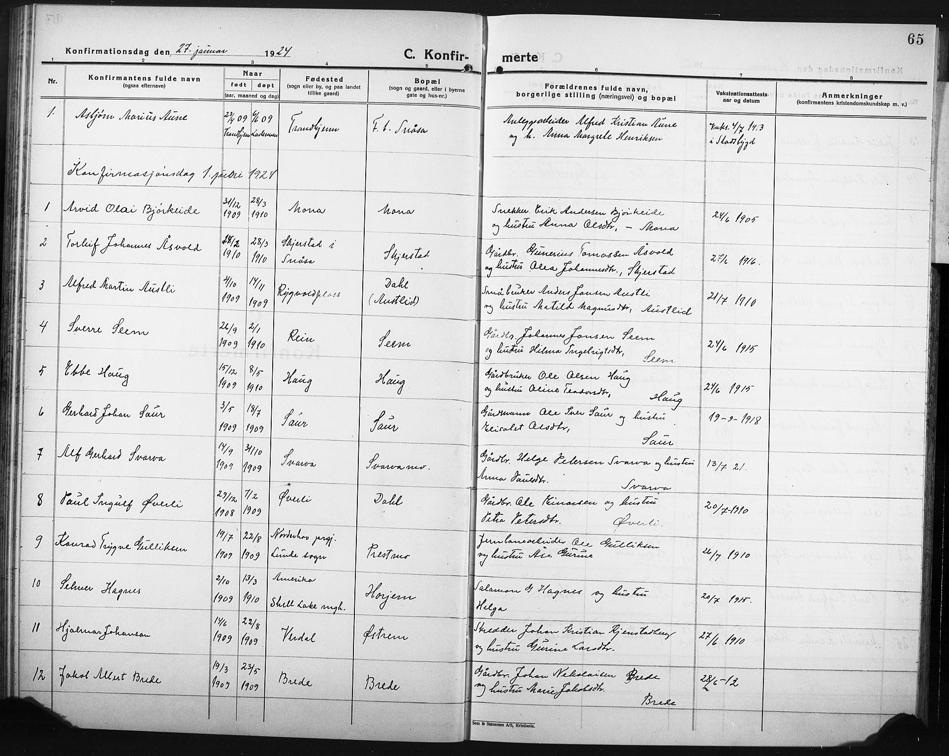 Ministerialprotokoller, klokkerbøker og fødselsregistre - Nord-Trøndelag, SAT/A-1458/749/L0480: Parish register (copy) no. 749C02, 1924-1932, p. 65