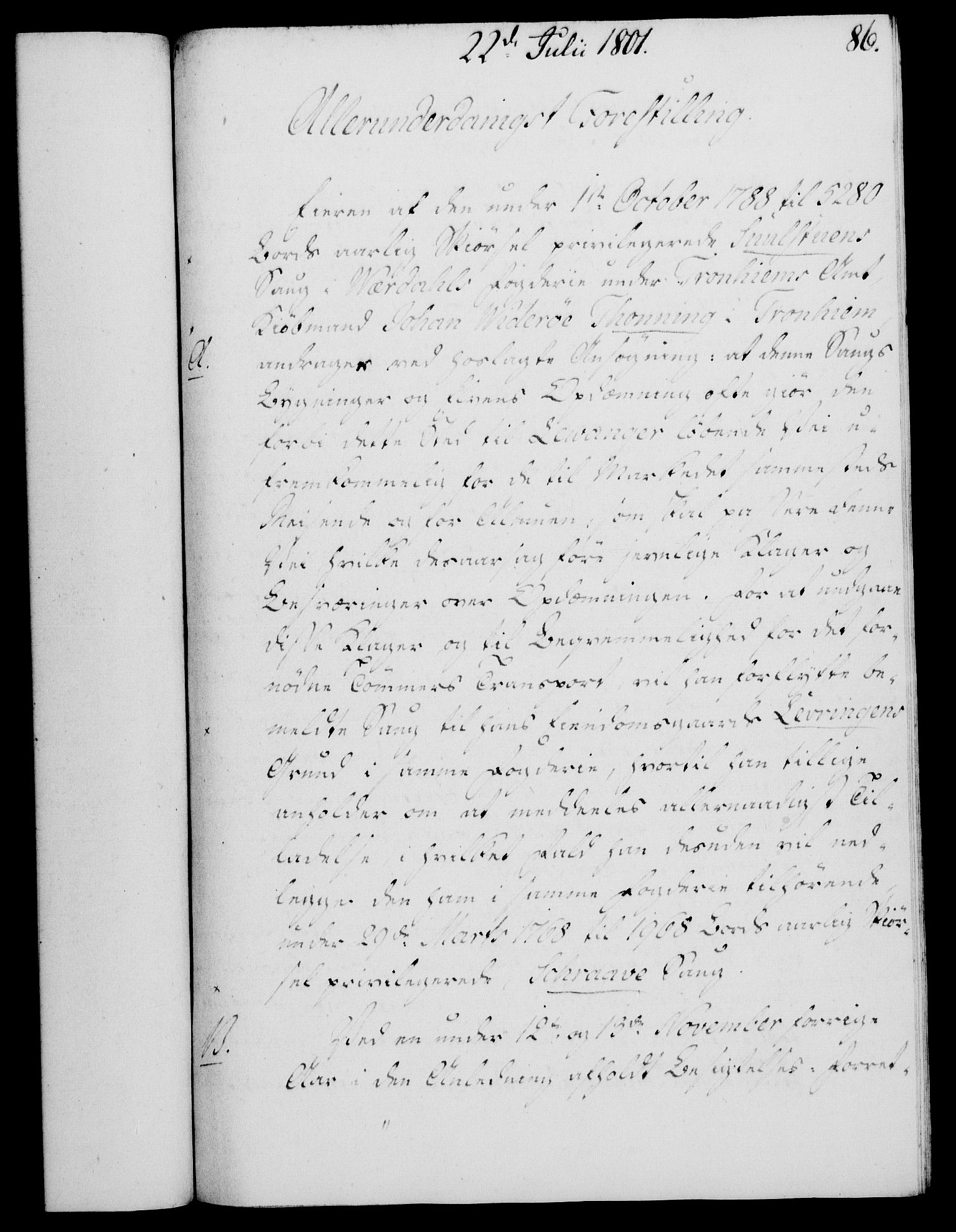 Rentekammeret, Kammerkanselliet, RA/EA-3111/G/Gf/Gfa/L0083: Norsk relasjons- og resolusjonsprotokoll (merket RK 52.83), 1801, p. 495