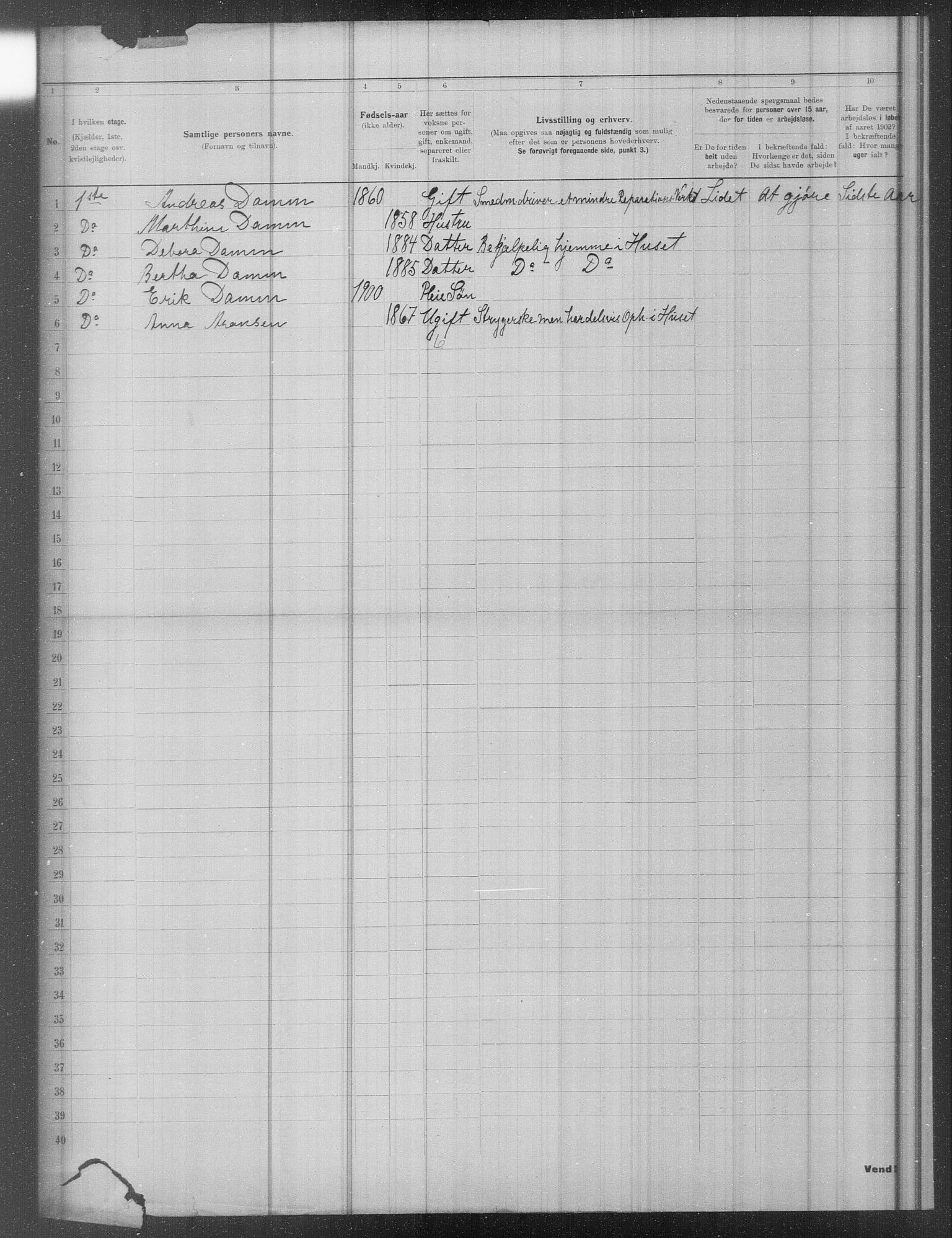 OBA, Municipal Census 1902 for Kristiania, 1902, p. 12919