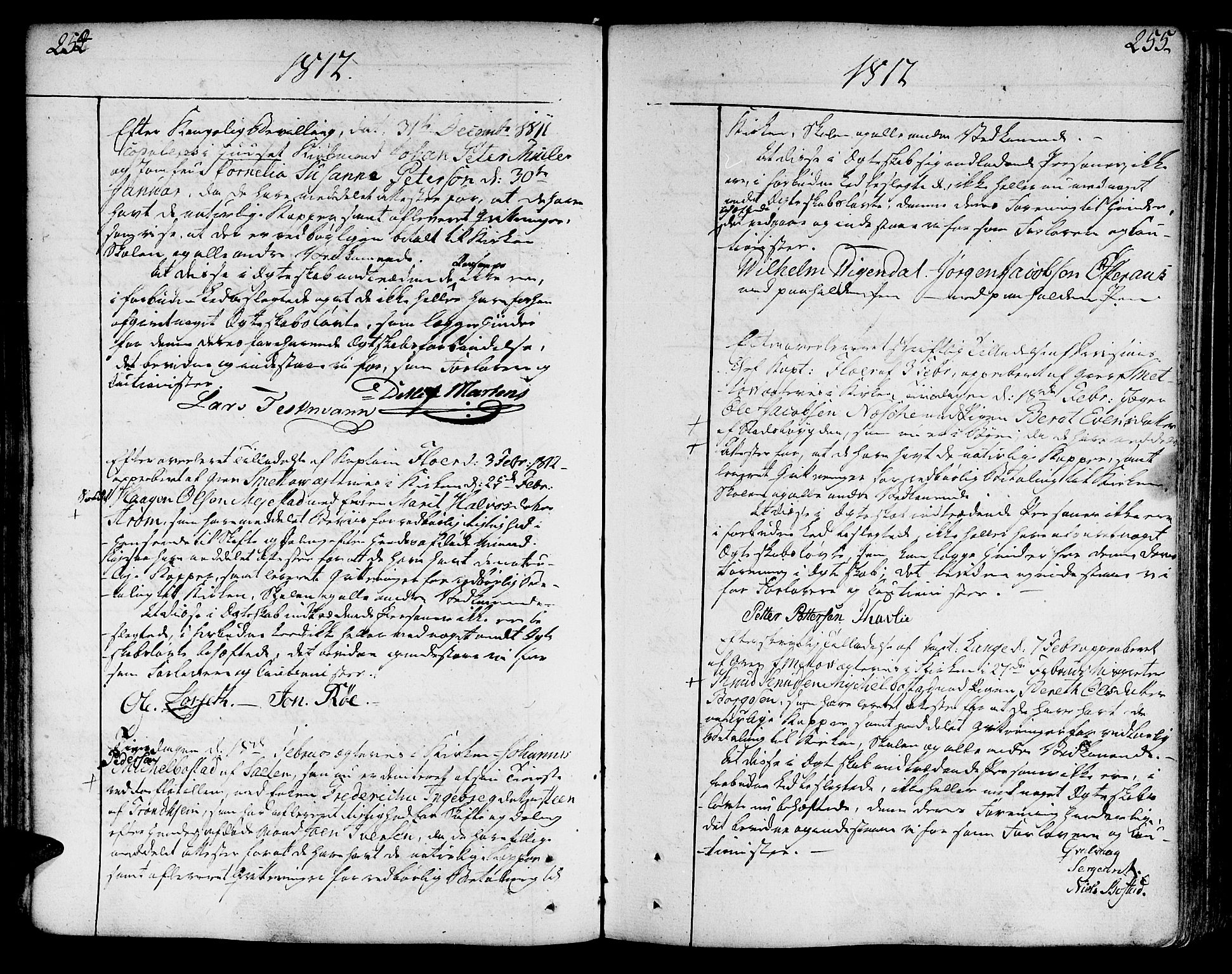 Ministerialprotokoller, klokkerbøker og fødselsregistre - Sør-Trøndelag, SAT/A-1456/602/L0105: Parish register (official) no. 602A03, 1774-1814, p. 254-255