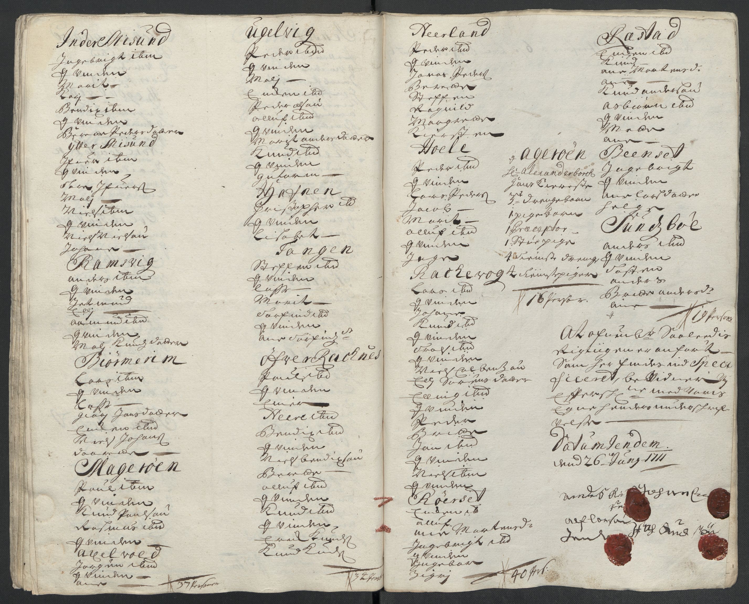 Rentekammeret inntil 1814, Reviderte regnskaper, Fogderegnskap, RA/EA-4092/R55/L3660: Fogderegnskap Romsdal, 1711, p. 205