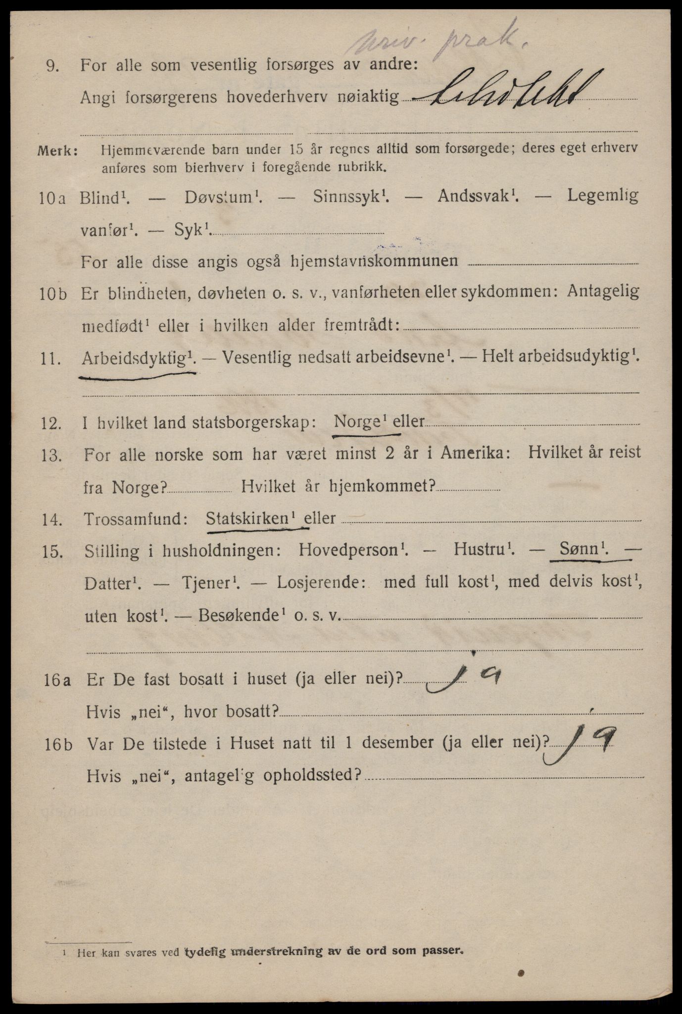 SAT, 1920 census for Trondheim, 1920, p. 112743