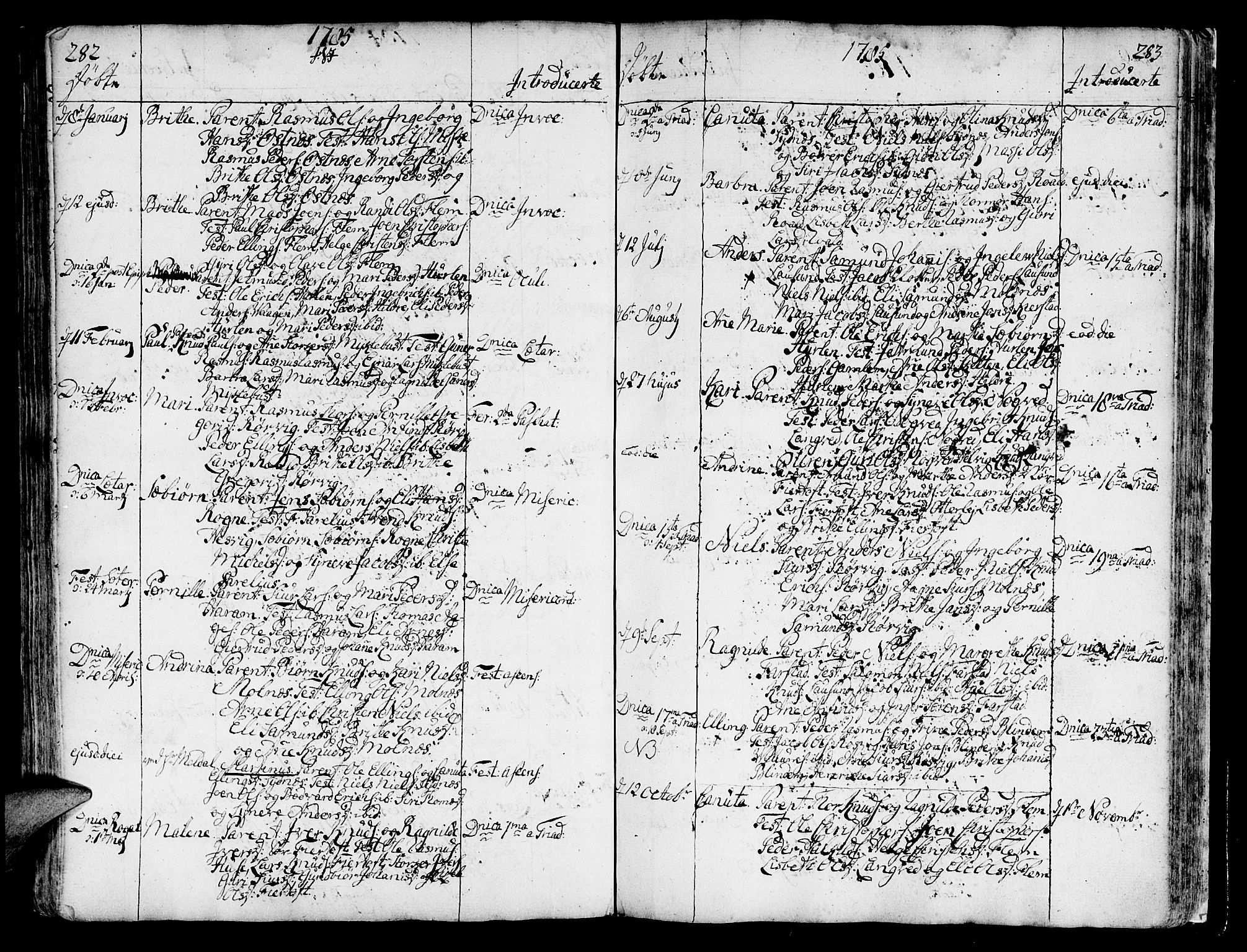 Ministerialprotokoller, klokkerbøker og fødselsregistre - Møre og Romsdal, SAT/A-1454/536/L0493: Parish register (official) no. 536A02, 1739-1802, p. 282-283