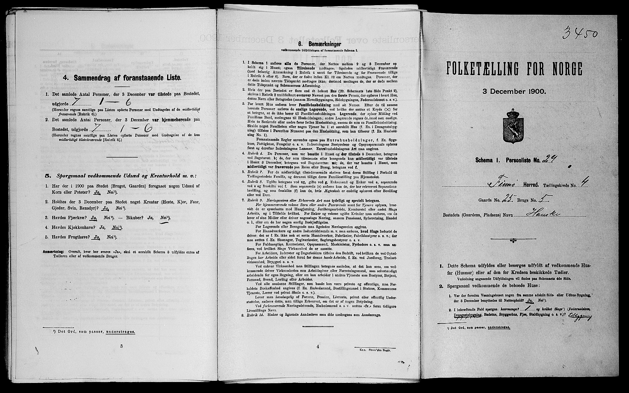 SAST, 1900 census for Finnøy, 1900, p. 335