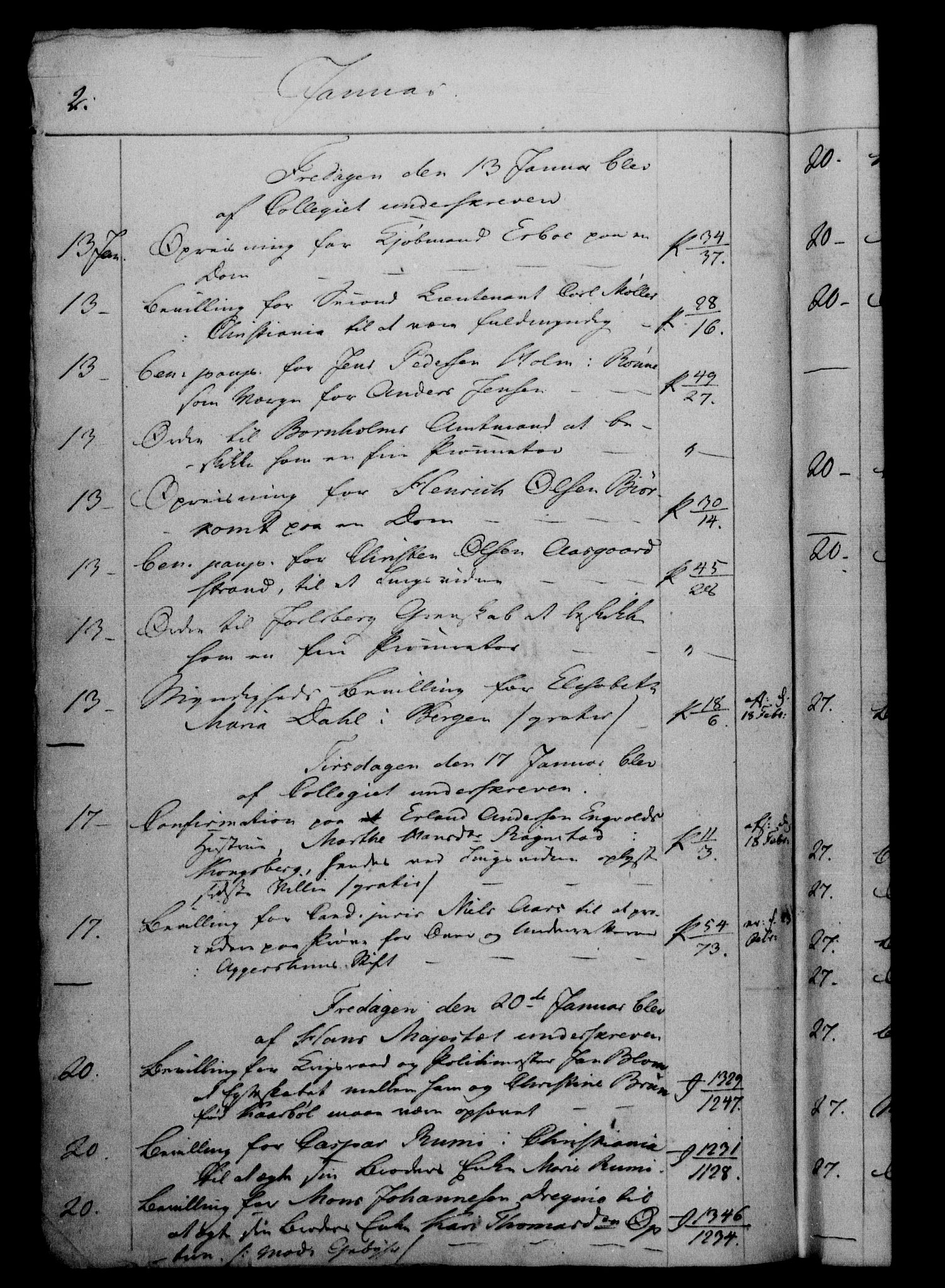 Danske Kanselli 1800-1814, RA/EA-3024/H/Hf/Hfb/Hfbc/L0010: Underskrivelsesbok m. register, 1809, p. 2