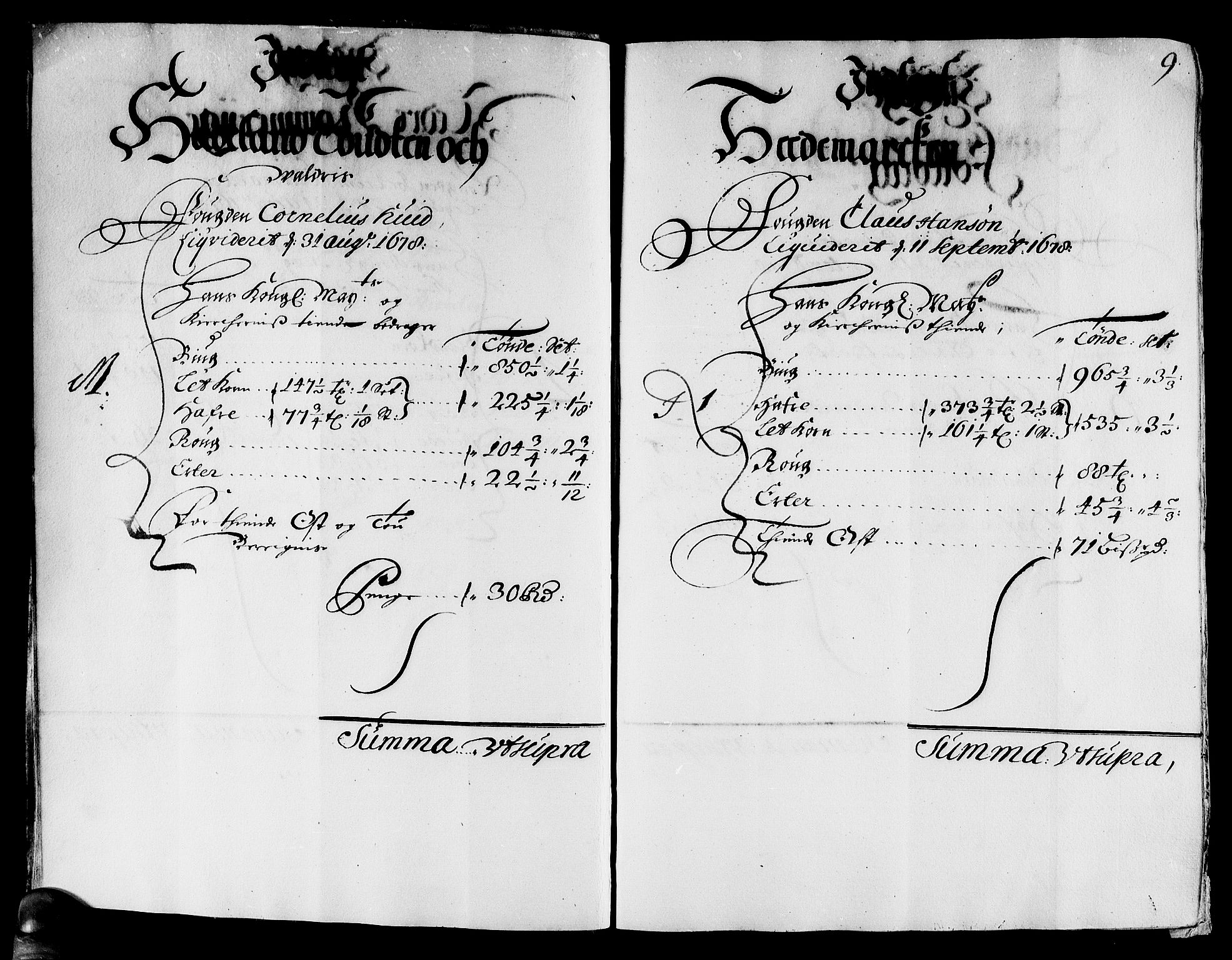 Rentekammeret inntil 1814, Reviderte regnskaper, Stiftamtstueregnskaper, Landkommissariatet på Akershus og Akershus stiftamt, AV/RA-EA-5869/R/Rb/L0132: Akershus stiftamt, 1672-1677