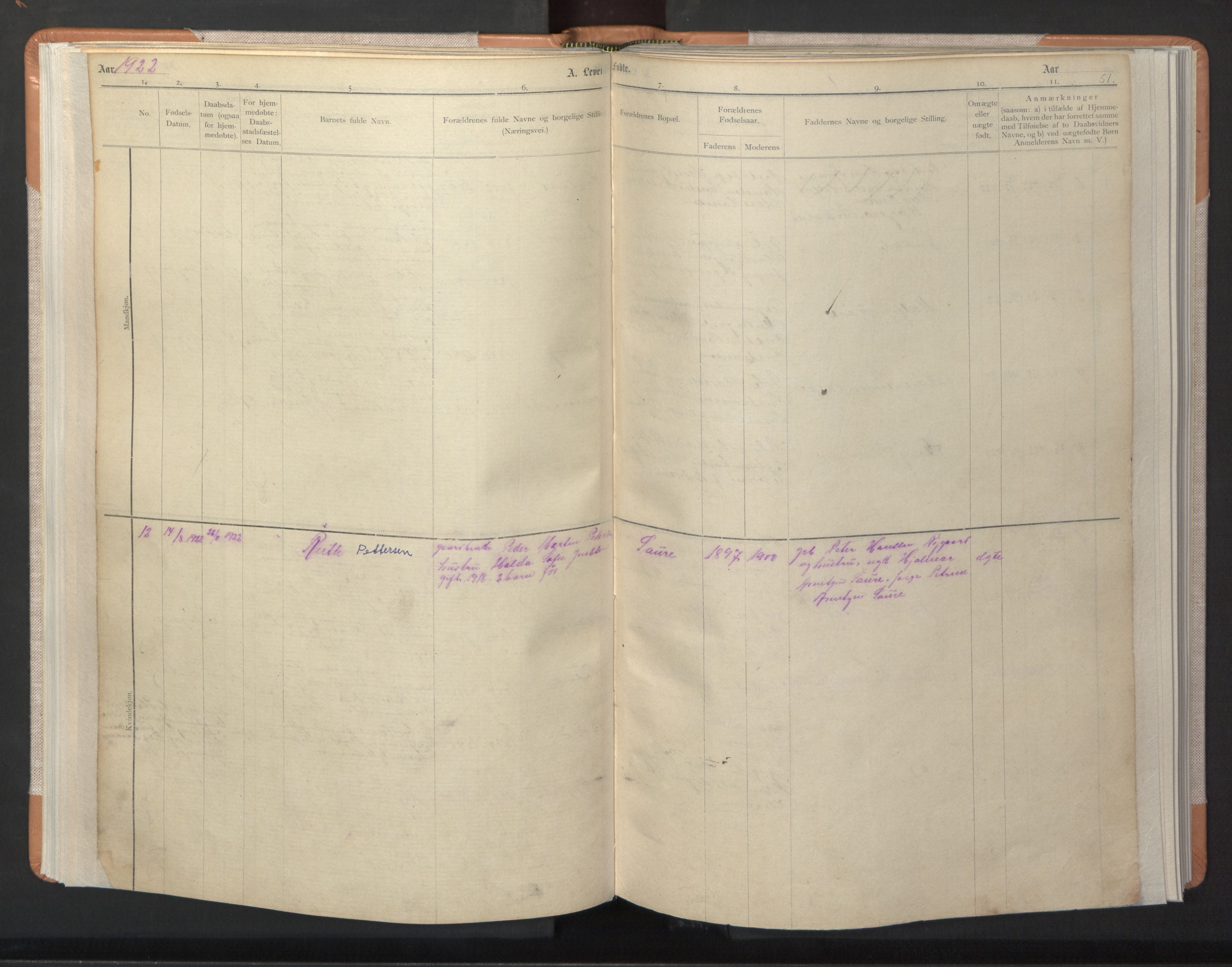 Ministerialprotokoller, klokkerbøker og fødselsregistre - Nordland, SAT/A-1459/806/L0117: Parish register (copy) no. 806C01, 1905-1957, p. 51