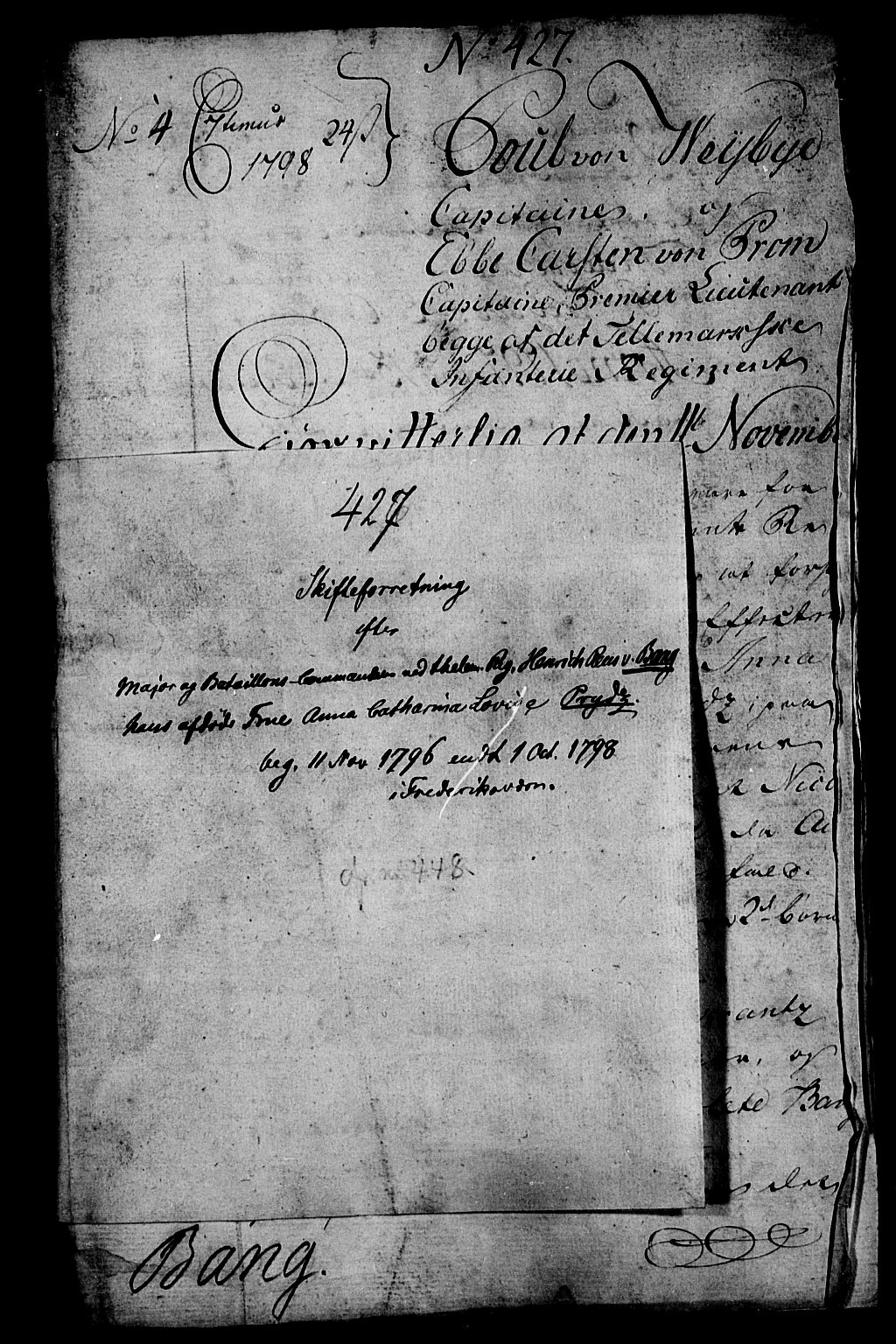 Forsvaret, Generalauditøren, AV/RA-RAFA-1772/F/Fj/Fja/L0003: --, 1798-1820, p. 1