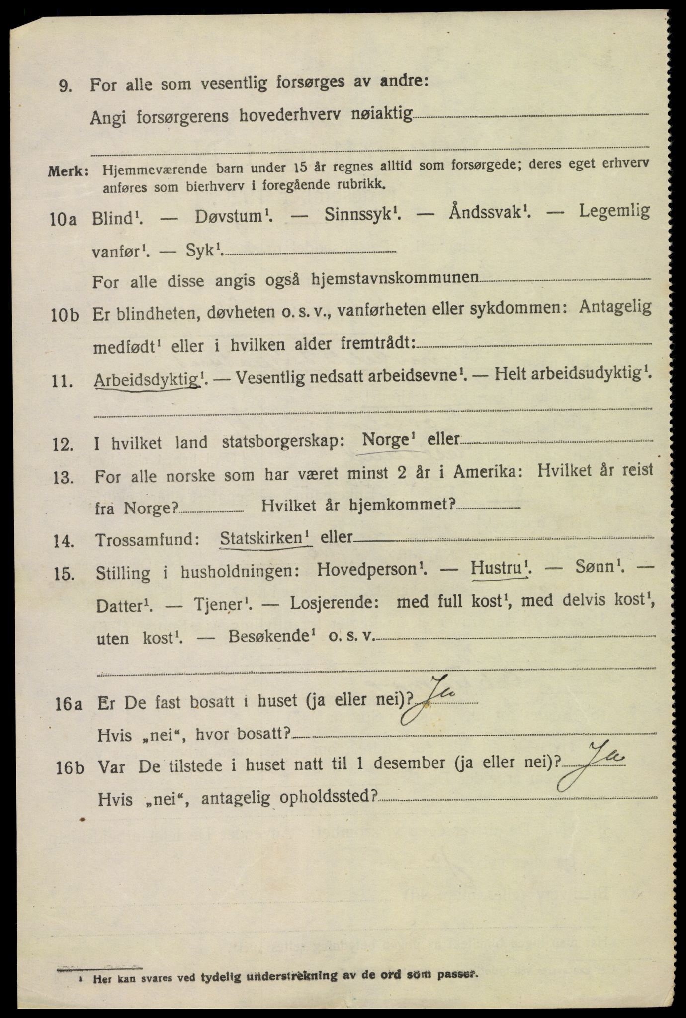 SAK, 1920 census for Evje, 1920, p. 1315