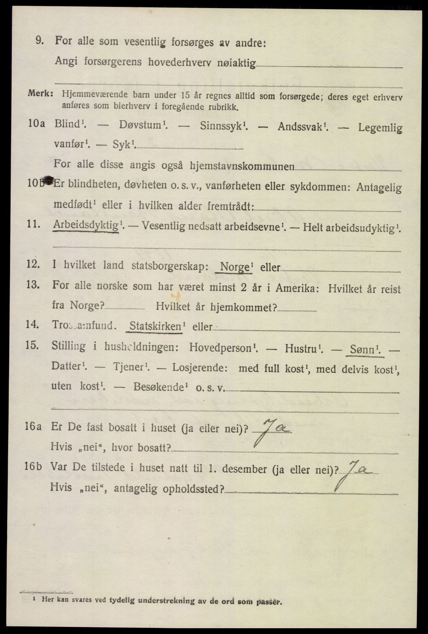 SAK, 1920 census for Vestre Moland, 1920, p. 5174
