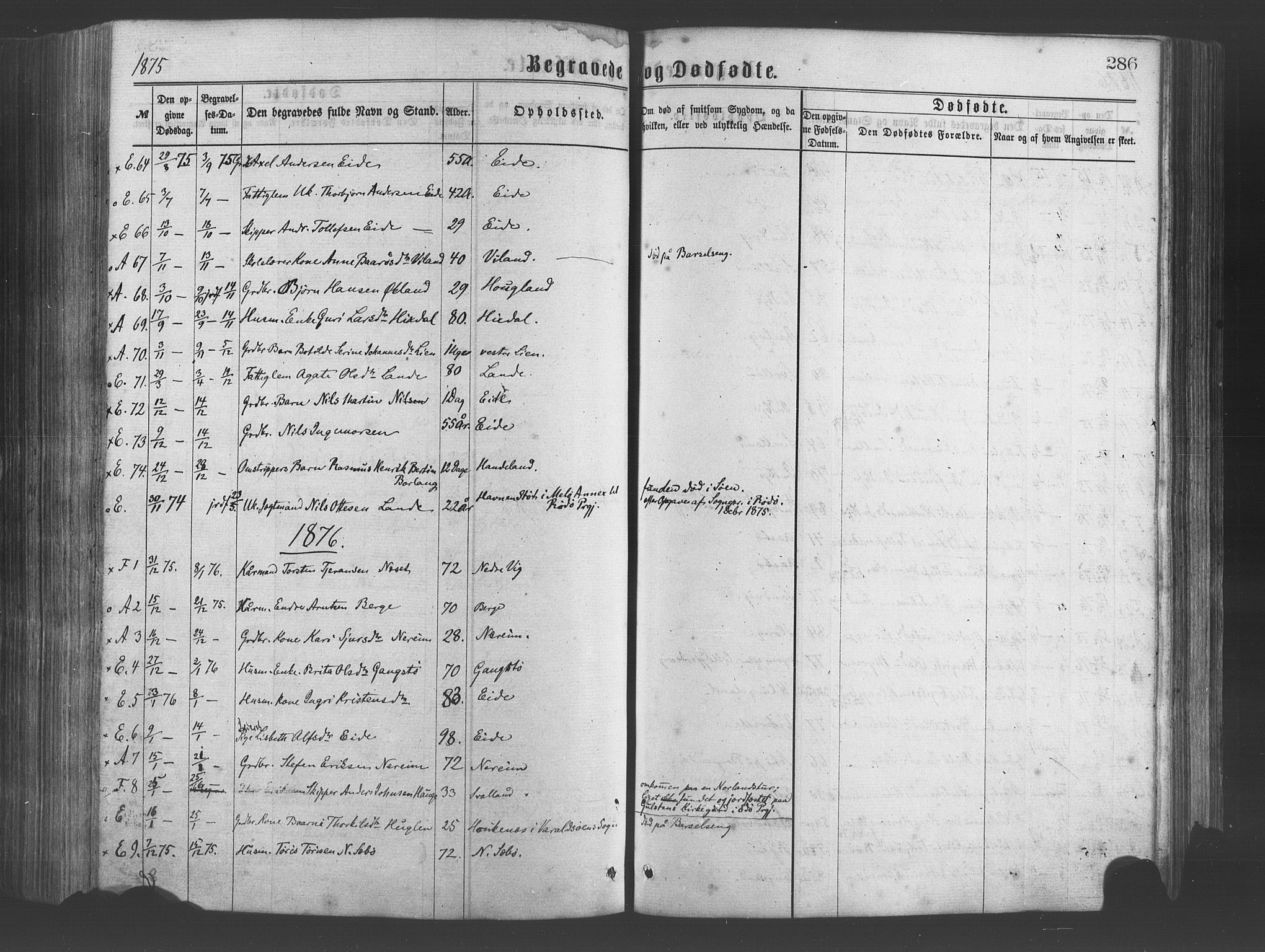 Fjelberg sokneprestembete, AV/SAB-A-75201/H/Haa: Parish register (official) no. A 8, 1866-1879, p. 286