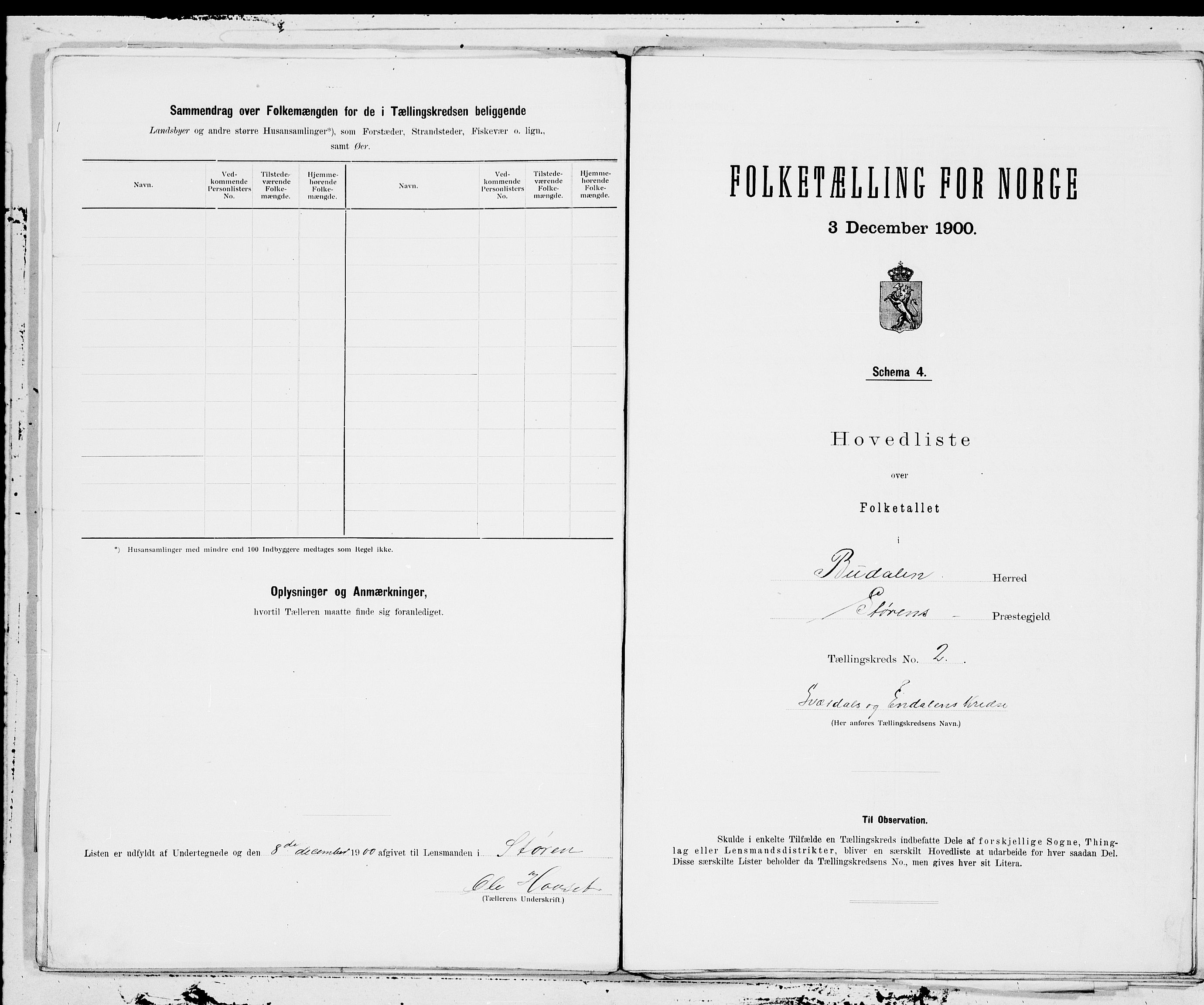 SAT, 1900 census for Budal, 1900, p. 4