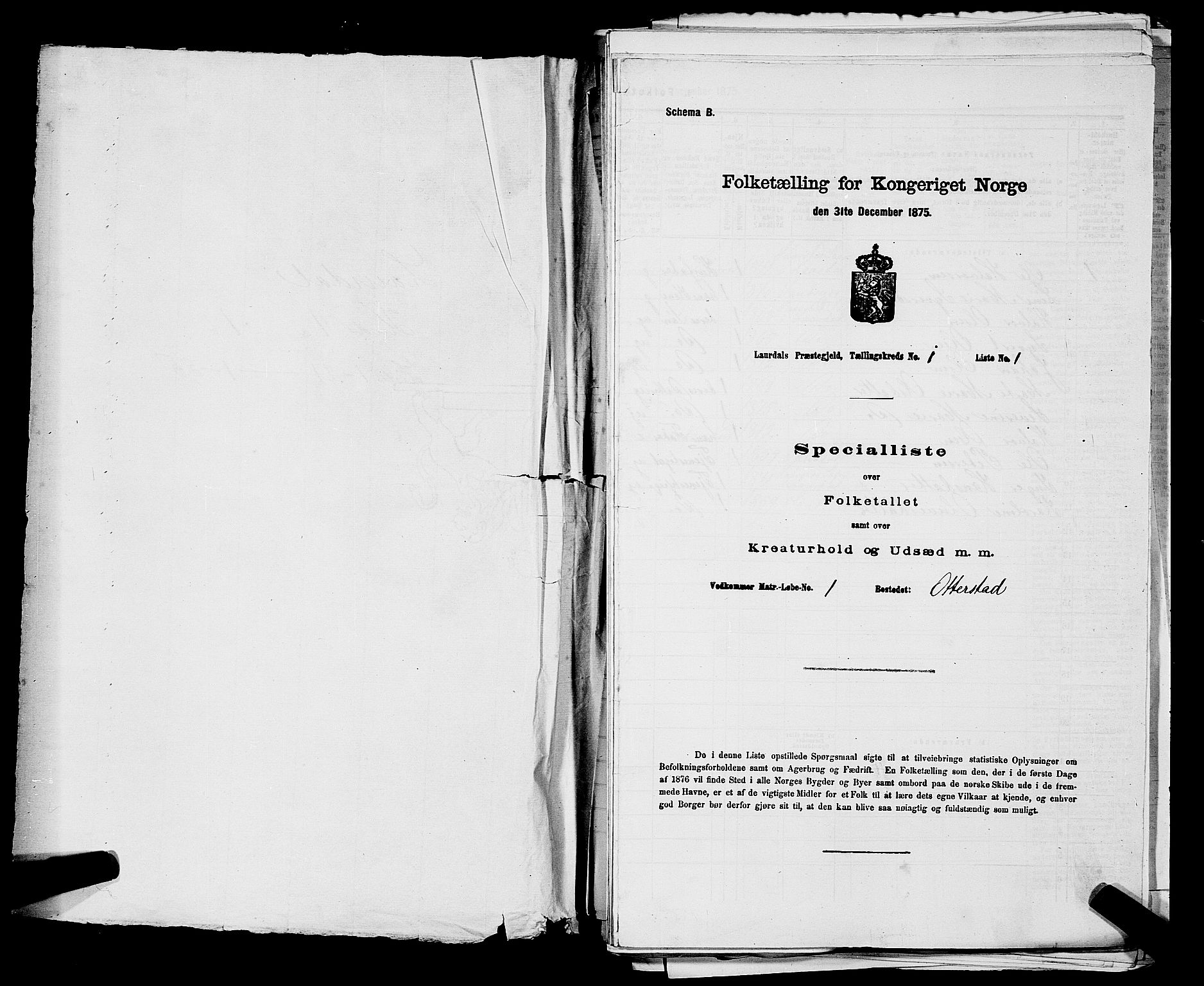 SAKO, 1875 census for 0728P Lardal, 1875, p. 40