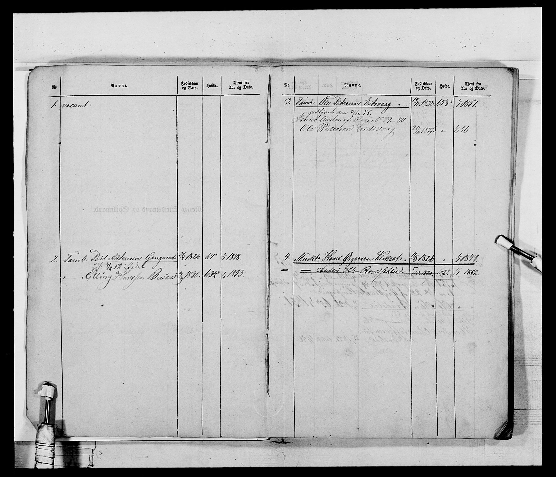 Generalitets- og kommissariatskollegiet, Det kongelige norske kommissariatskollegium, AV/RA-EA-5420/E/Eh/L0120: Tingvollske kompani, 1850-1870, p. 381