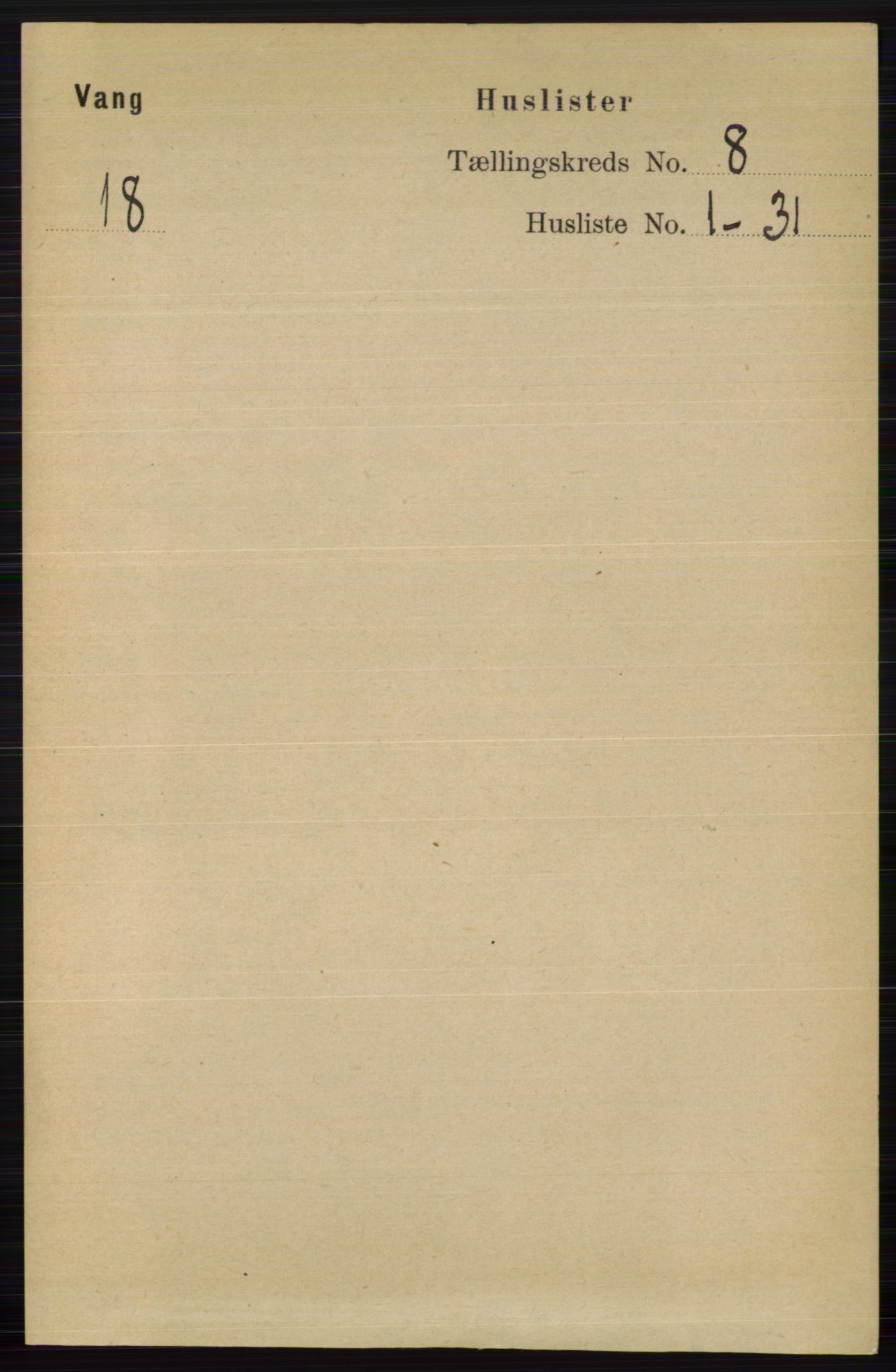 RA, 1891 census for 0545 Vang, 1891, p. 1728
