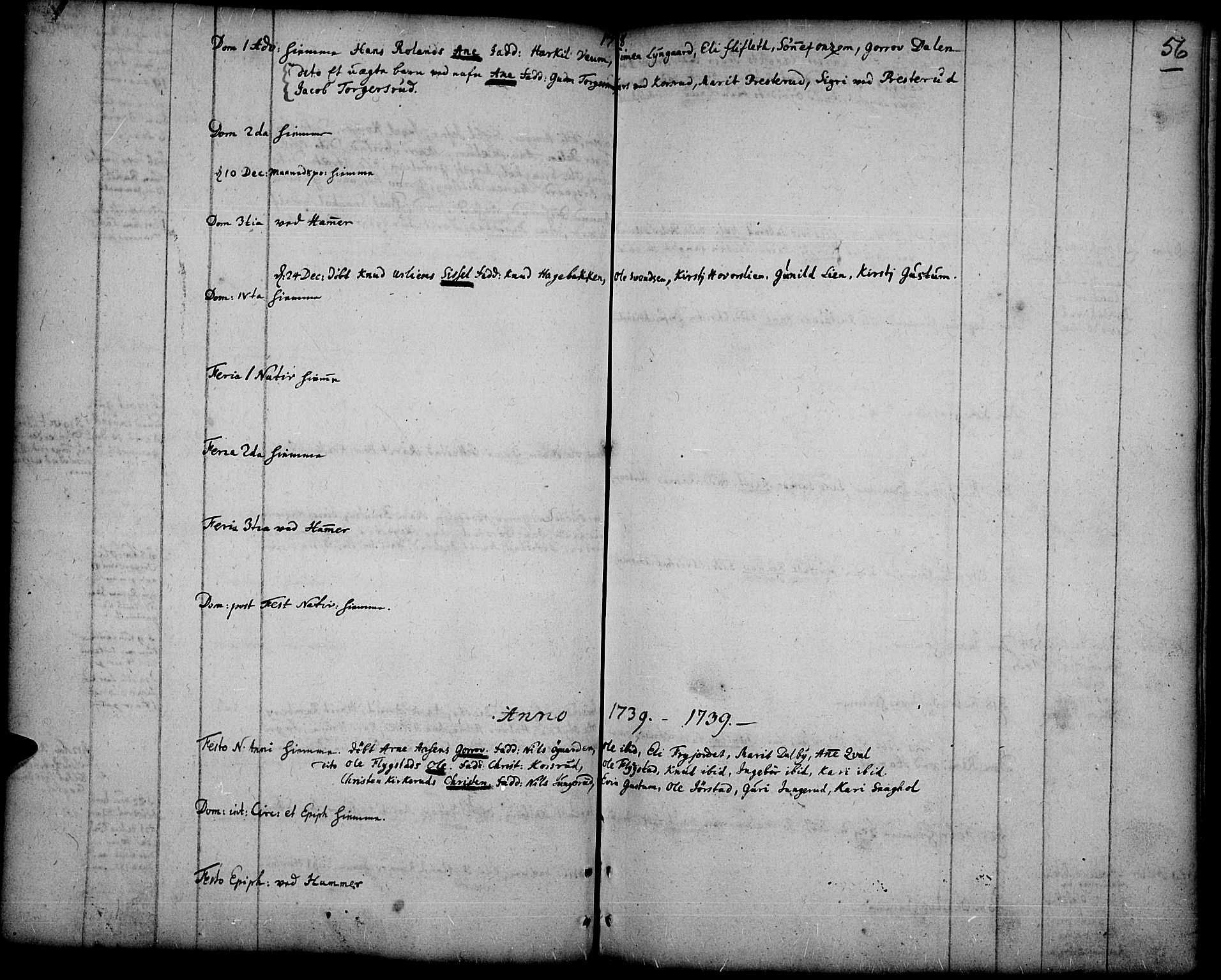 Fåberg prestekontor, AV/SAH-PREST-086/H/Ha/Haa/L0001: Parish register (official) no. 1, 1727-1775, p. 56