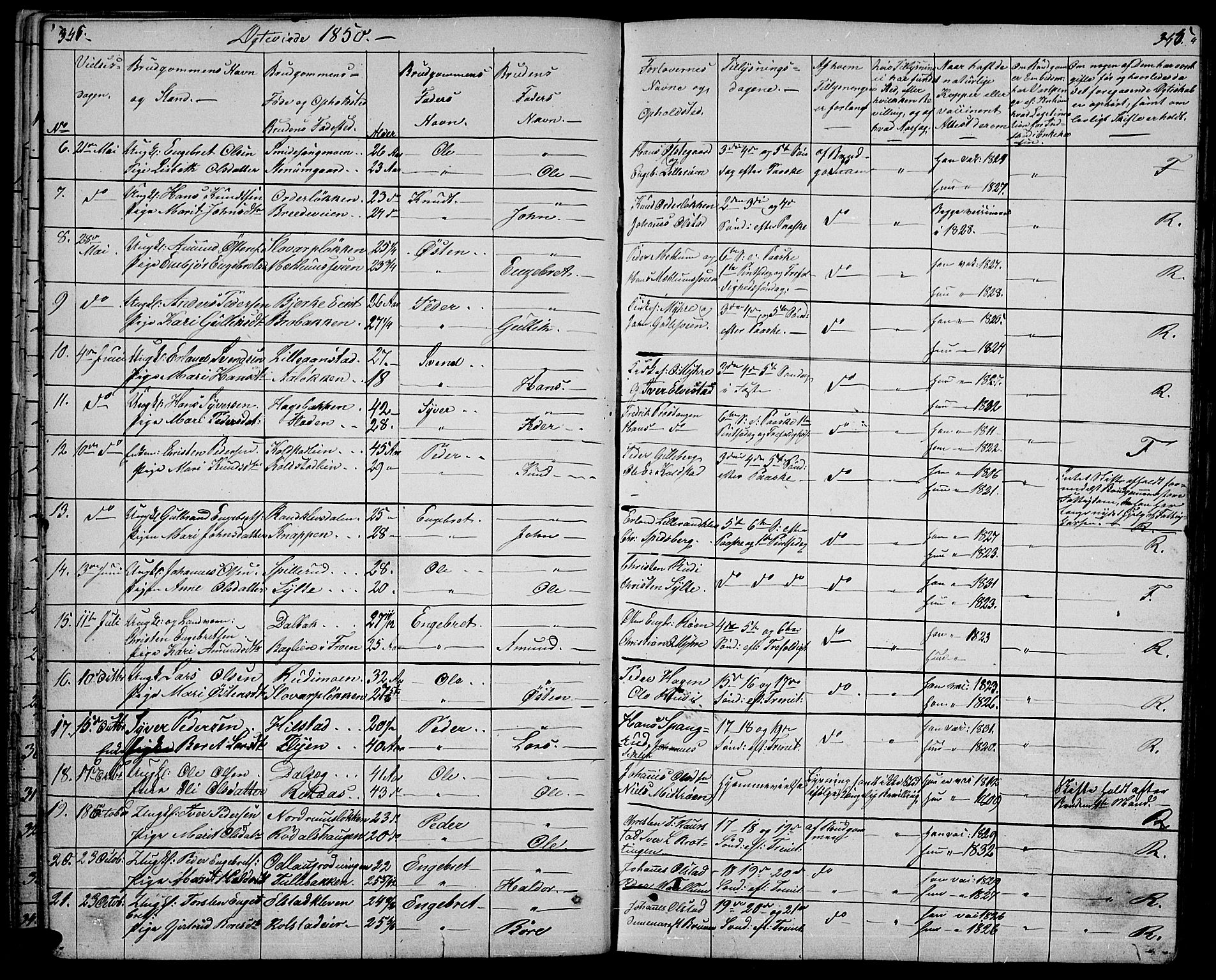 Ringebu prestekontor, SAH/PREST-082/H/Ha/Hab/L0002: Parish register (copy) no. 2, 1839-1853, p. 344-345