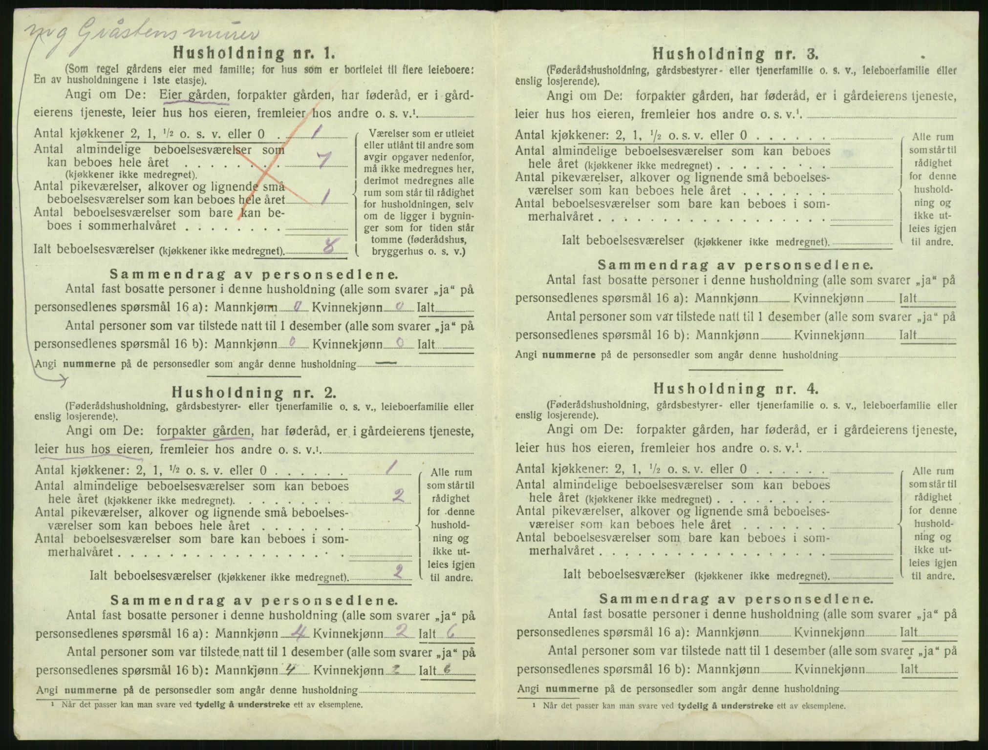 SAK, 1920 census for Fjære, 1920, p. 1246