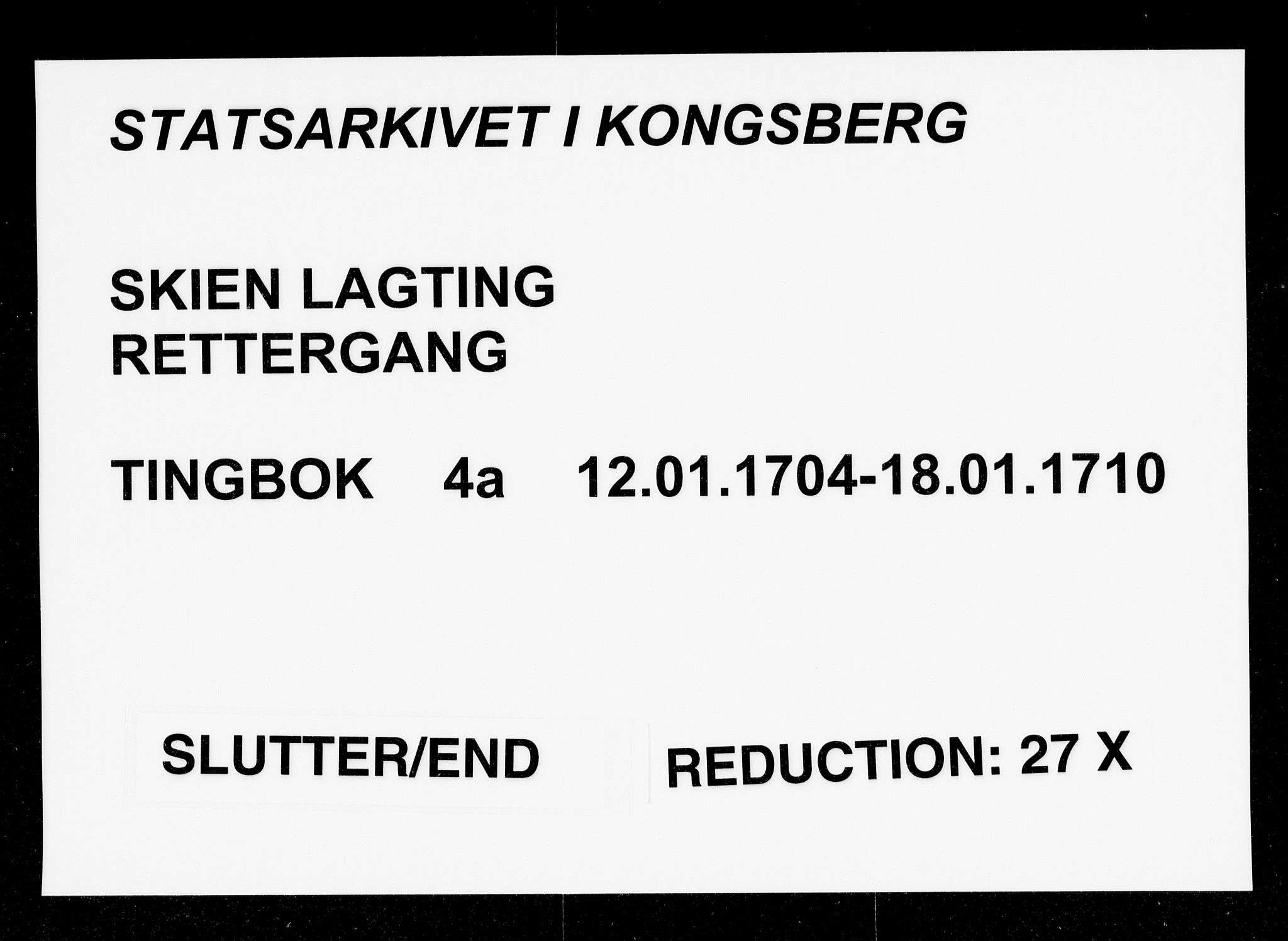 Skien lagting, AV/SAKO-A-803/F/Fa/L0004a: Tingbok, 1704-1710