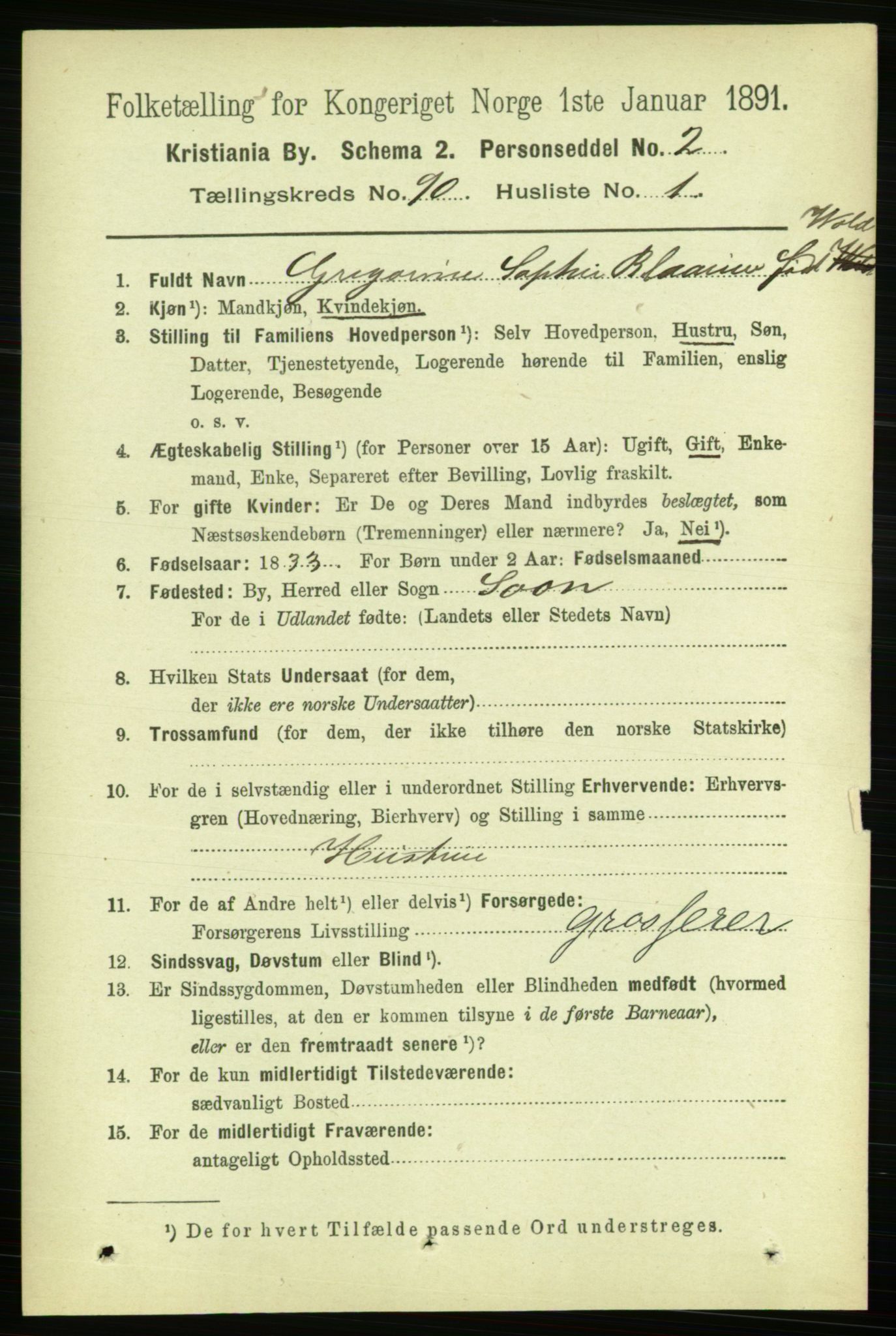 RA, 1891 census for 0301 Kristiania, 1891, p. 44359