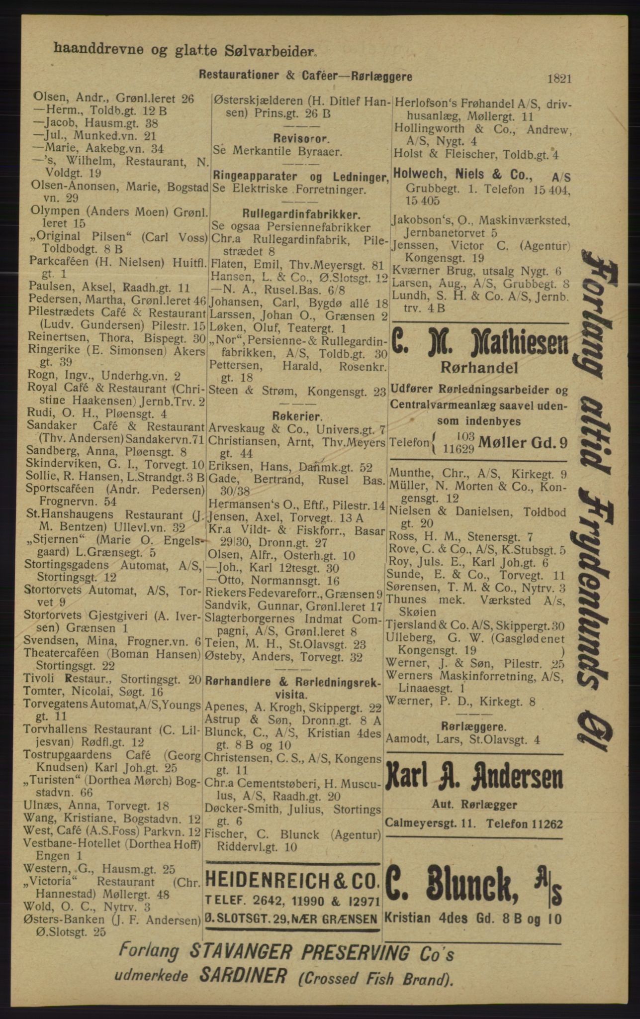Kristiania/Oslo adressebok, PUBL/-, 1913, p. 1777