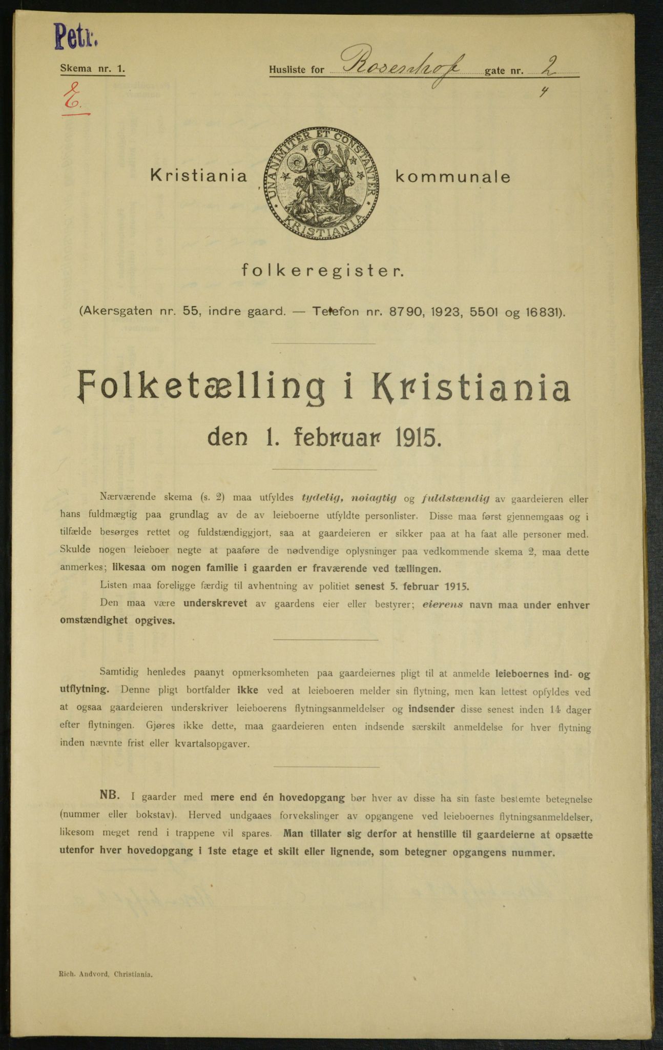 OBA, Municipal Census 1915 for Kristiania, 1915, p. 83387