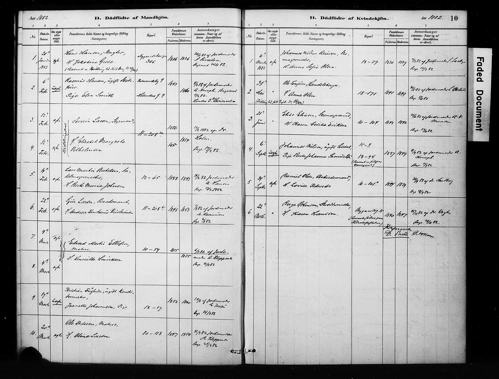 Domkirken sokneprestembete, SAB/A-74801/H/Hab/L0045: Parish register (copy) no. G 1, 1878-1916, p. 10