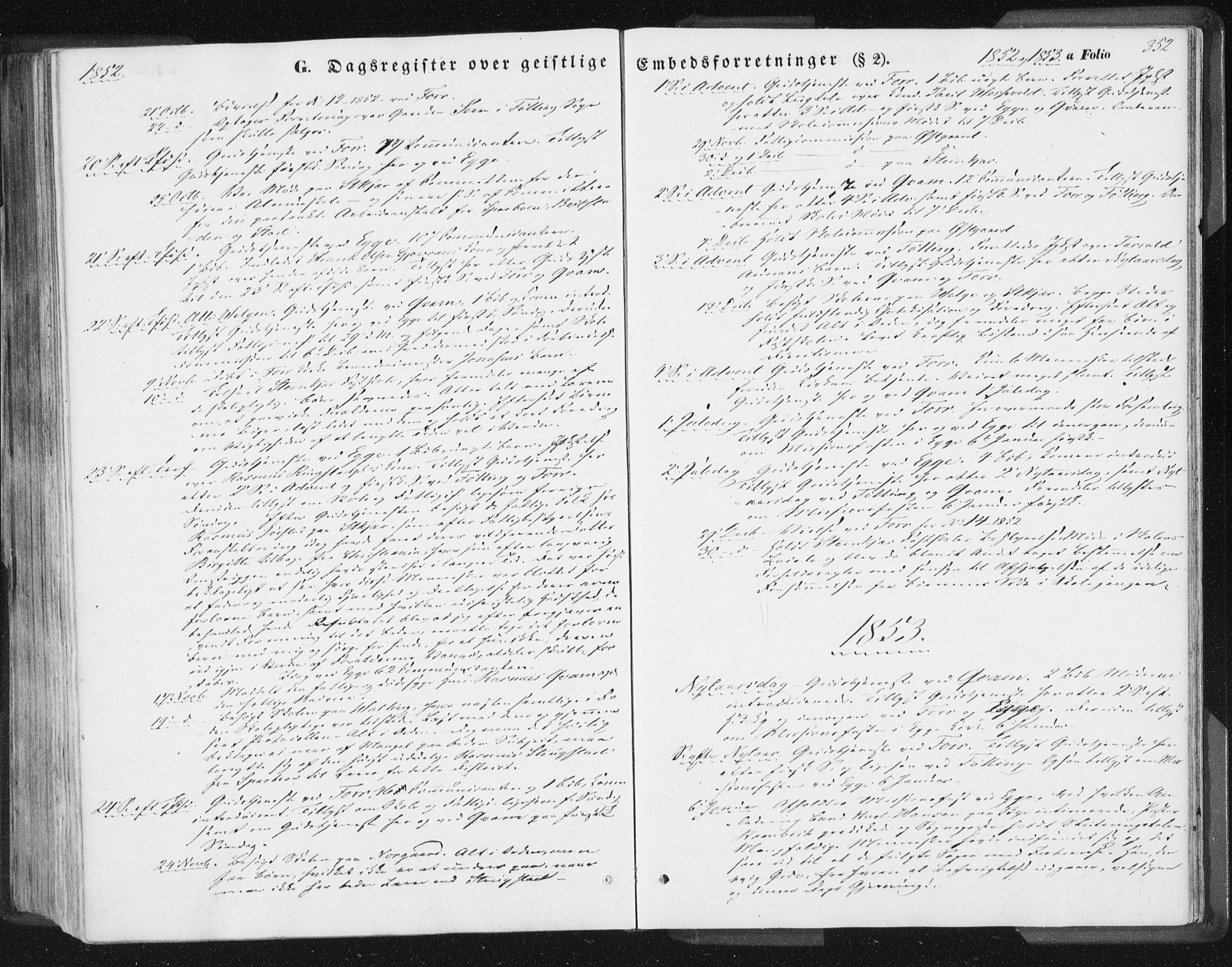 Ministerialprotokoller, klokkerbøker og fødselsregistre - Nord-Trøndelag, SAT/A-1458/746/L0446: Parish register (official) no. 746A05, 1846-1859, p. 352