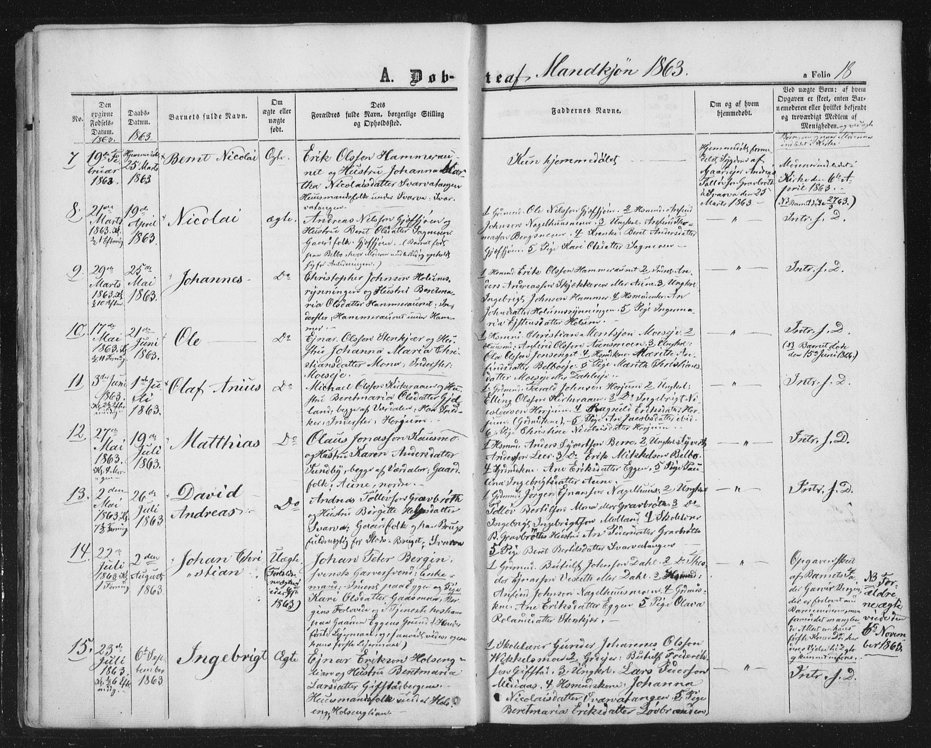 Ministerialprotokoller, klokkerbøker og fødselsregistre - Nord-Trøndelag, SAT/A-1458/749/L0472: Parish register (official) no. 749A06, 1857-1873, p. 18